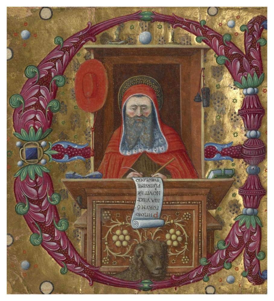 Initial E:  Saint Jerome in His Study-Paper Art-42x46”