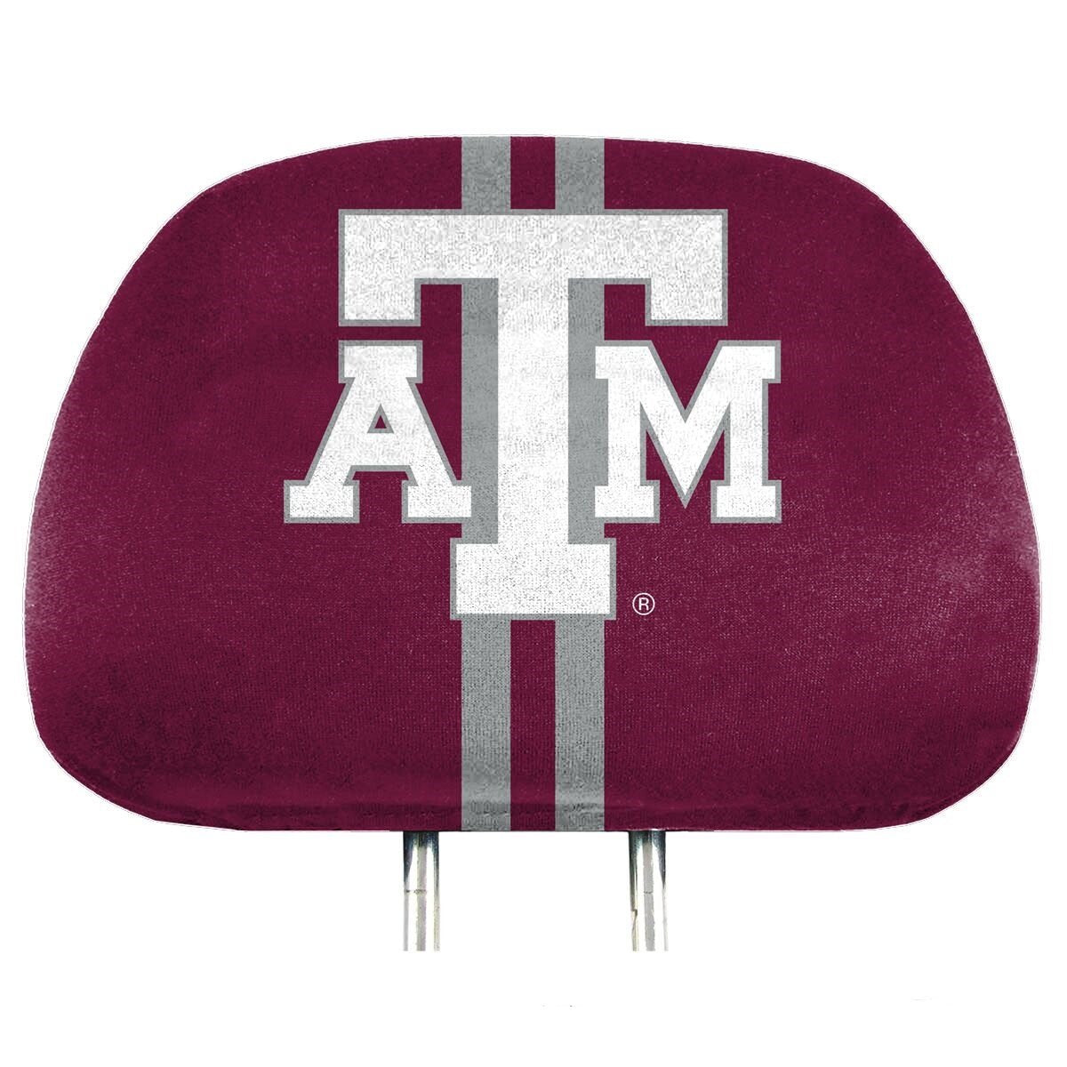 Fanmats 62073 Texas A&M Aggies Printed Head Rest Cover Set - 2 Pieces