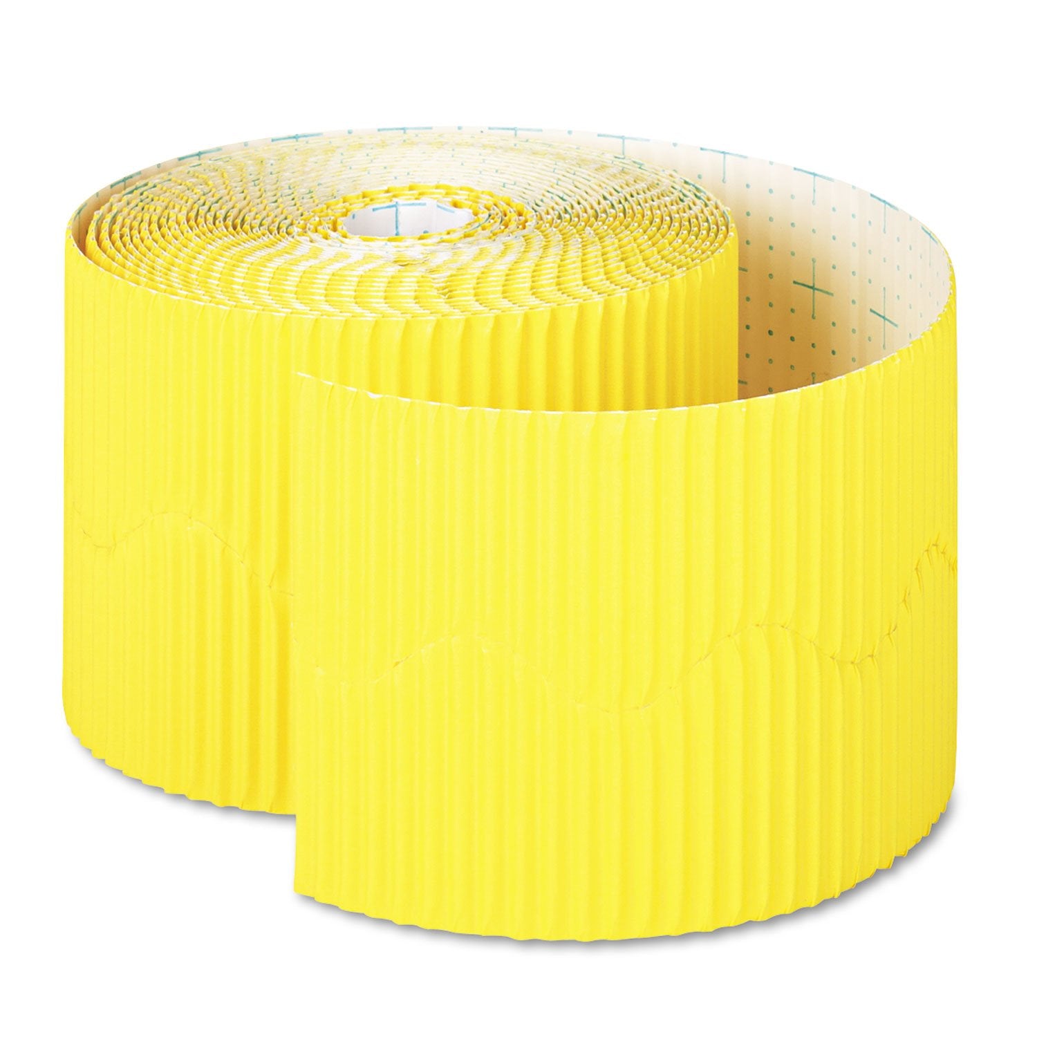 Bordette Pacon Scalloped Decorative Border, 2-1/4 in X 50 ft, Canary Yellow