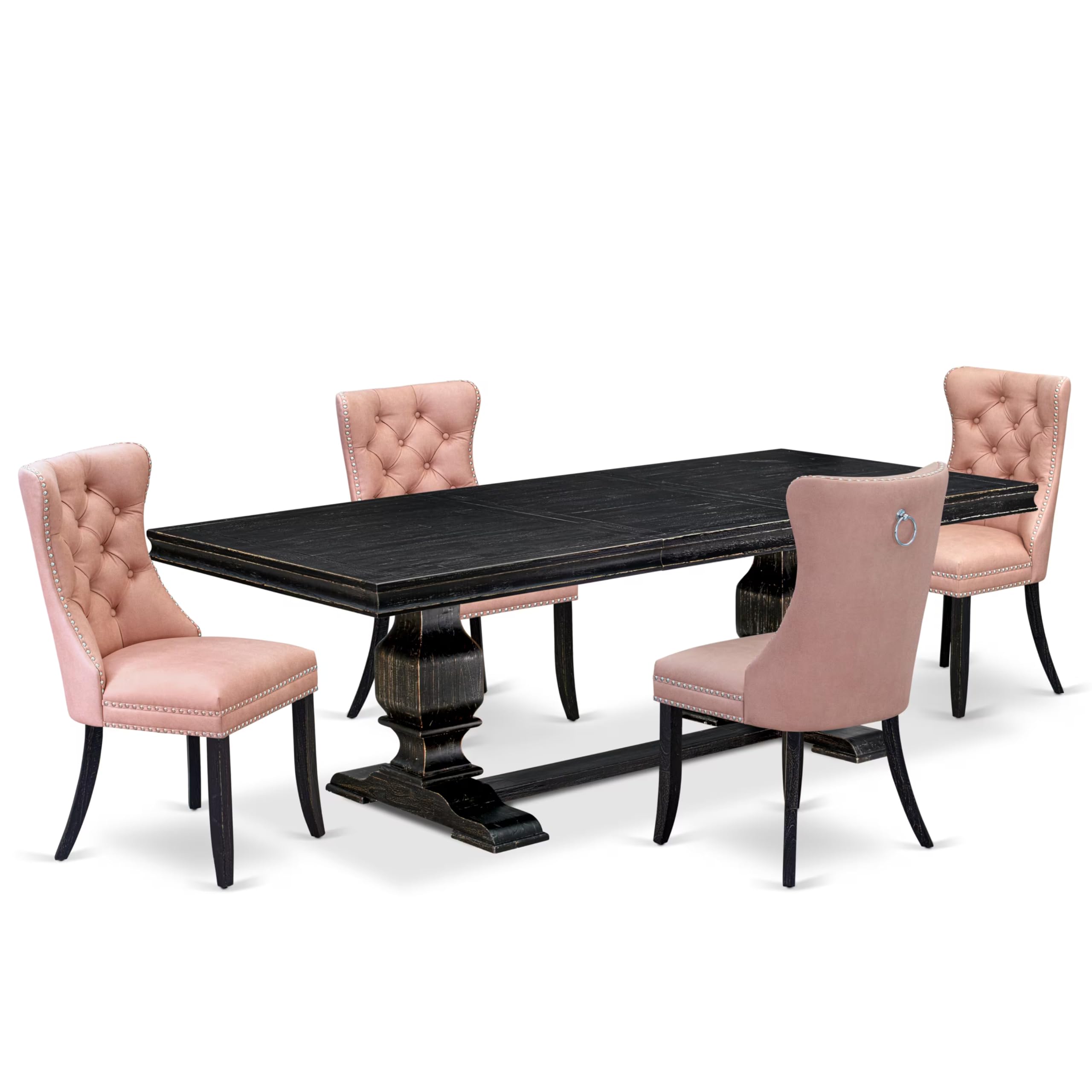 5 Pieces Modern Dining Set a Rectangle Kitchen Table and 4 Dining Chairs