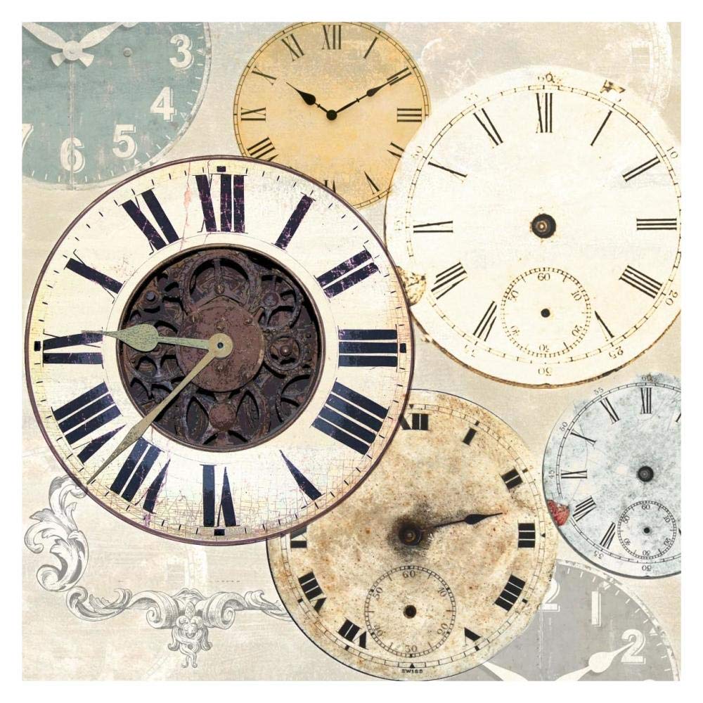 Timepieces I-Paper Art-32x32”
