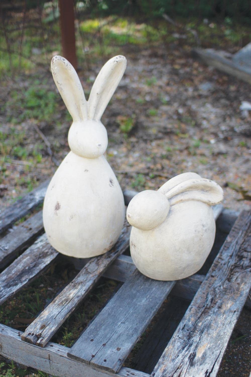 Set Of Two Rabbit Sculptures