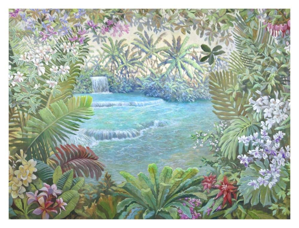 Cascata tropicale (detail)-Paper Art-18x14”