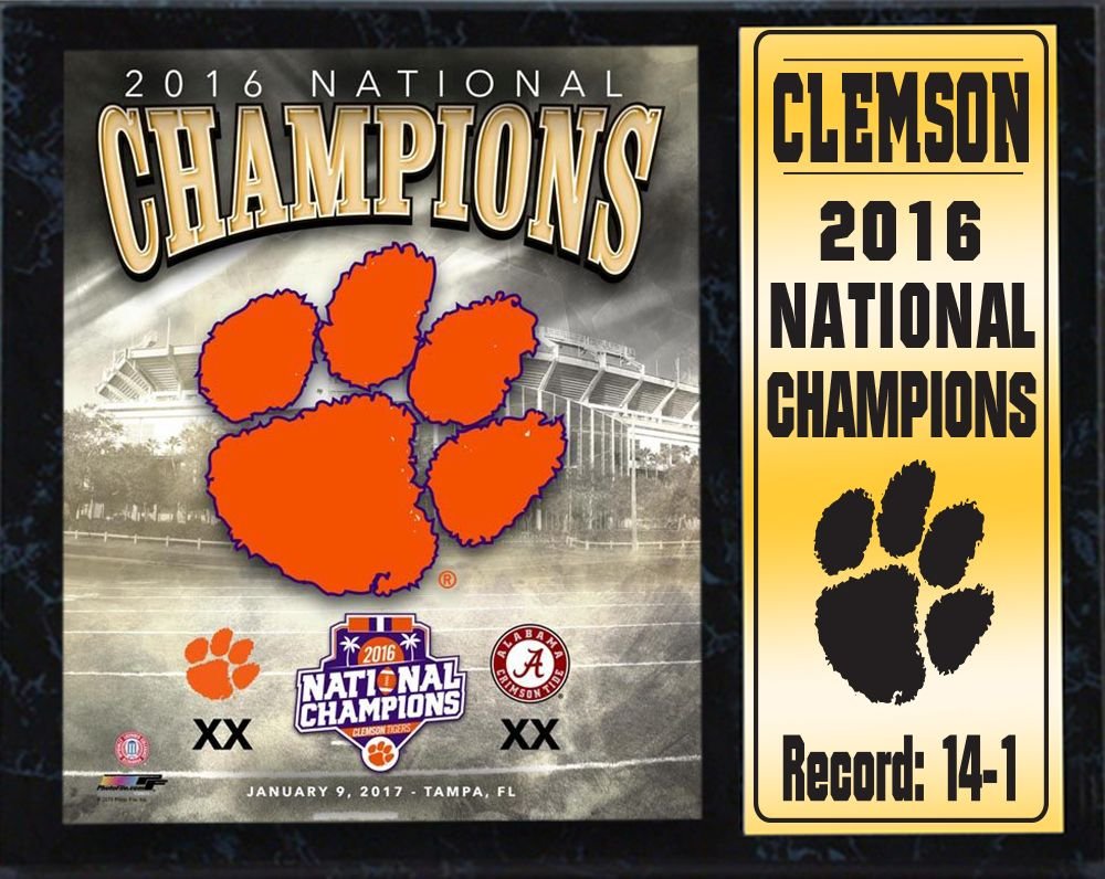 12x15 Stat Plaque - 2016 National Champions Clemson