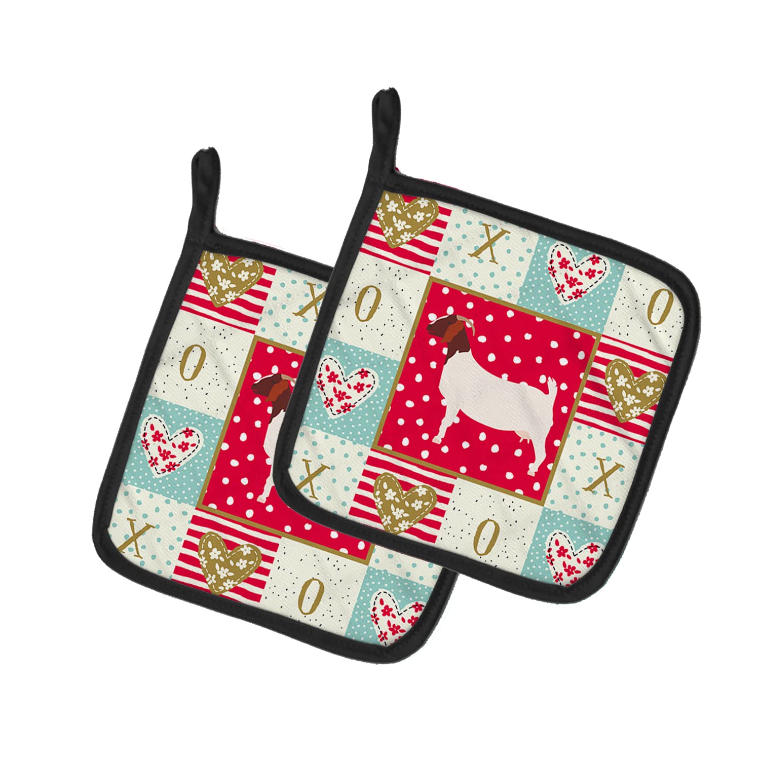 Boer Goat Love Pair of Pot Holders
