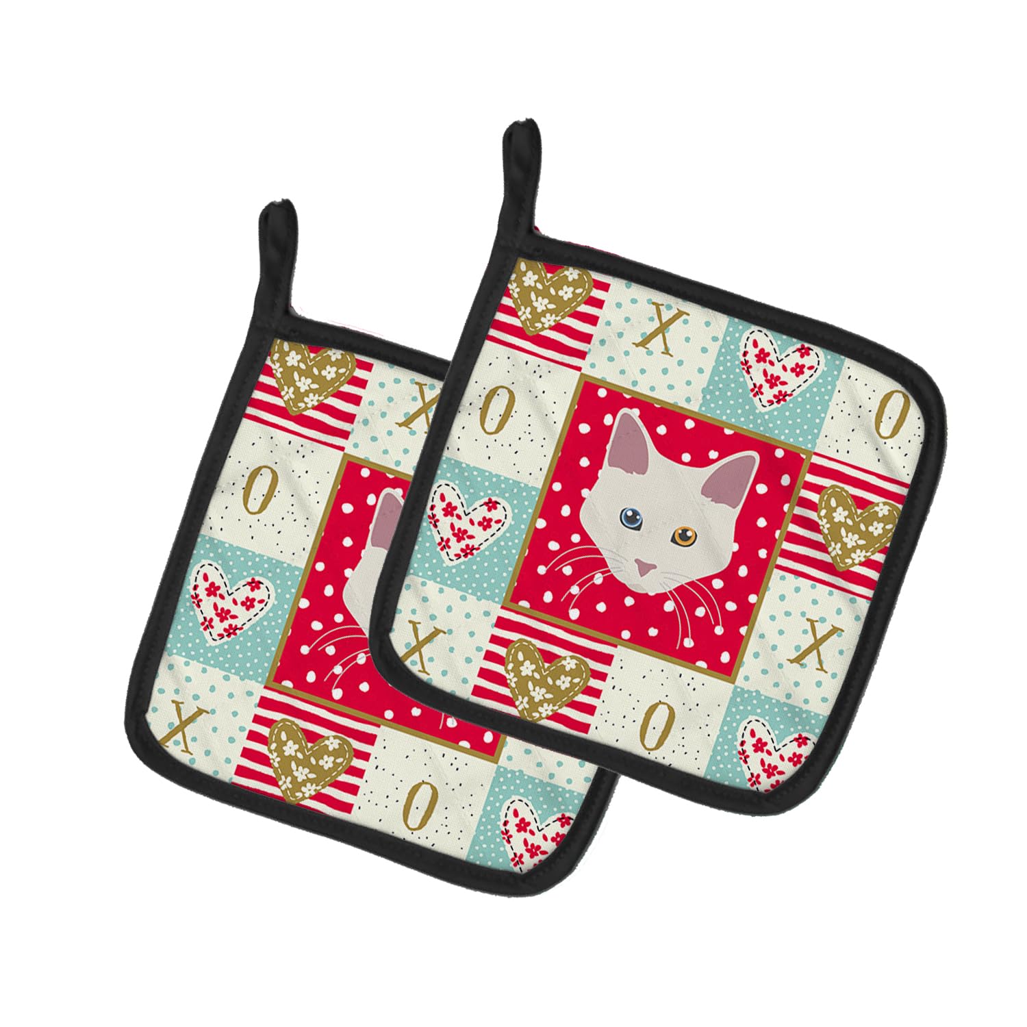 Aphrodite Giant Cat Love Pair of Pot Holders