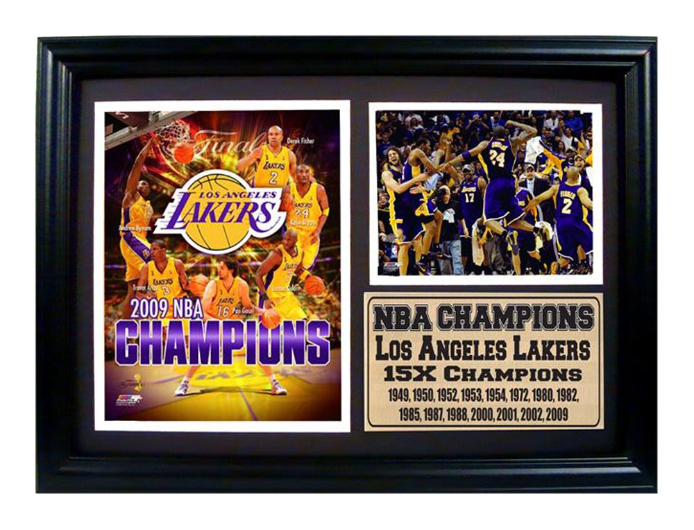 12X18 Photo Stat Frame - Los Angeles Lakers Champions