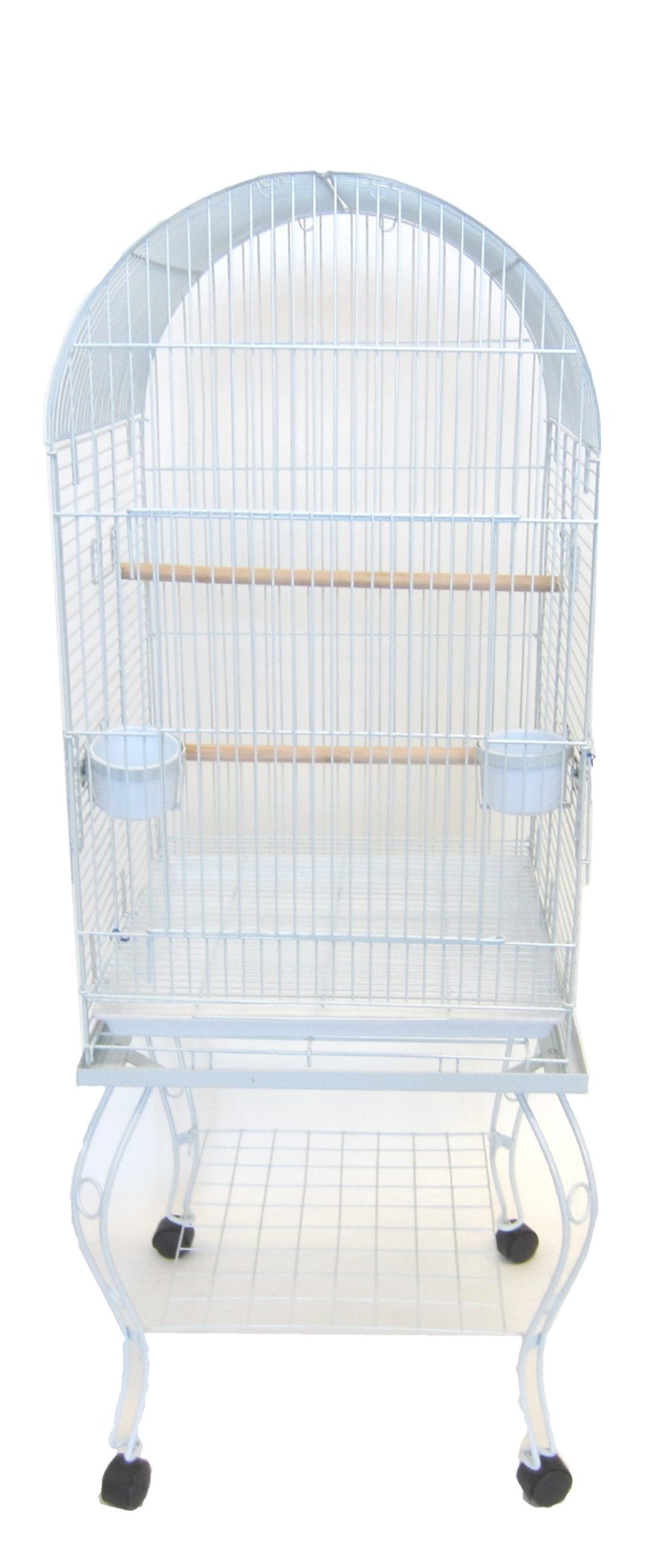 20″ Dometop Parrot Cage With Stand - White