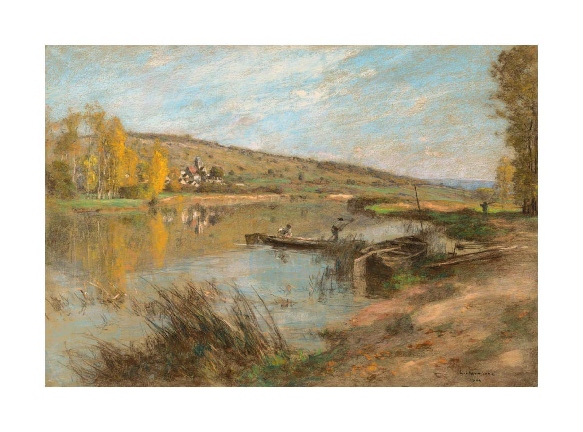 River Marne at Chartre (Quai au Sable, Chartves), 1904 -Paper Art-24x17.4”