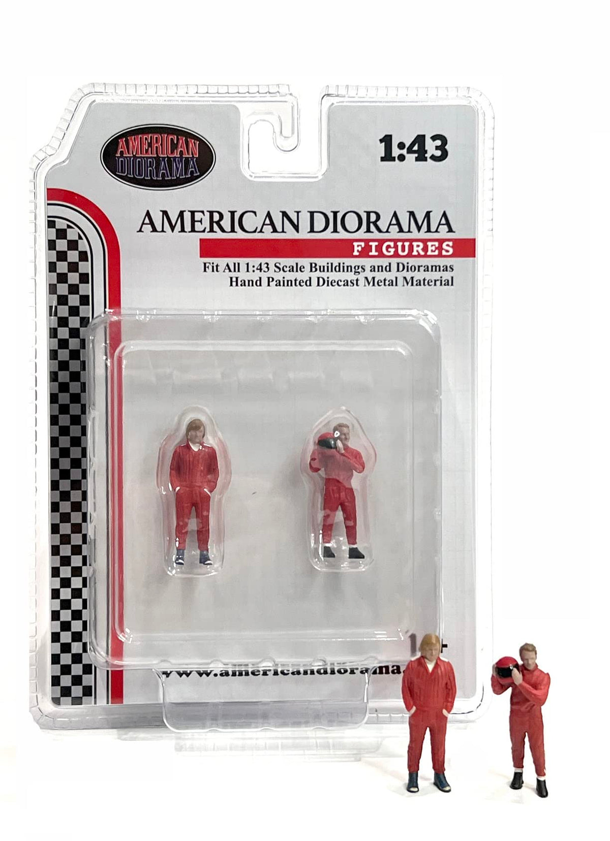 American Diorama Racing Legend 1970S Theme (Set Of 2) Diecast Figures For 1/43 Scale Models Ad-76449
