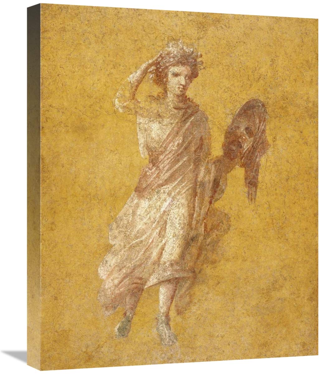 Fragment of a Yellow Fresco Panel with Muse-Canvas Art-20x24”