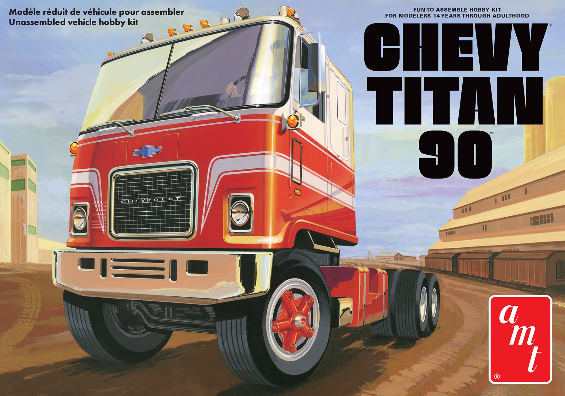 Skill 3 Model Kit Chevrolet Titan 90 Tractor Truck 1/25 Scale Model by AMT
