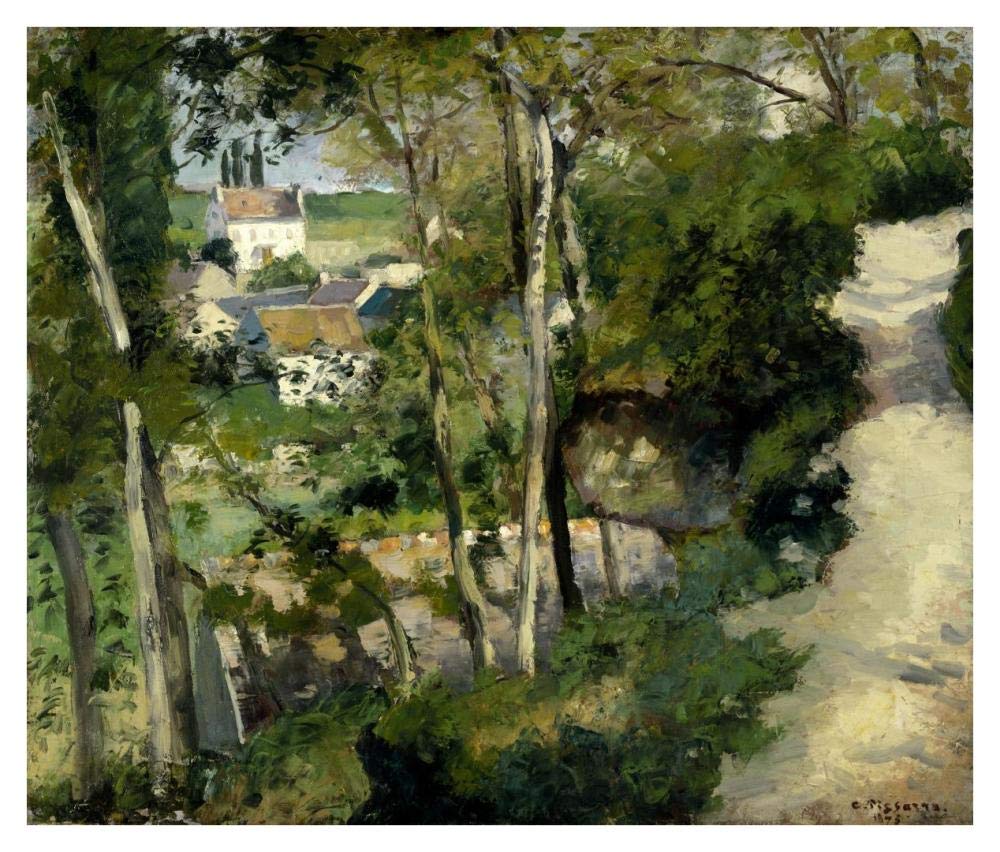 The Climb, Rue de la Cote-du-Jalet, Pontoise (Chemin montant, rue de la Cote-du-Jalet, Pontoise), 1875-Paper Art-38x32”