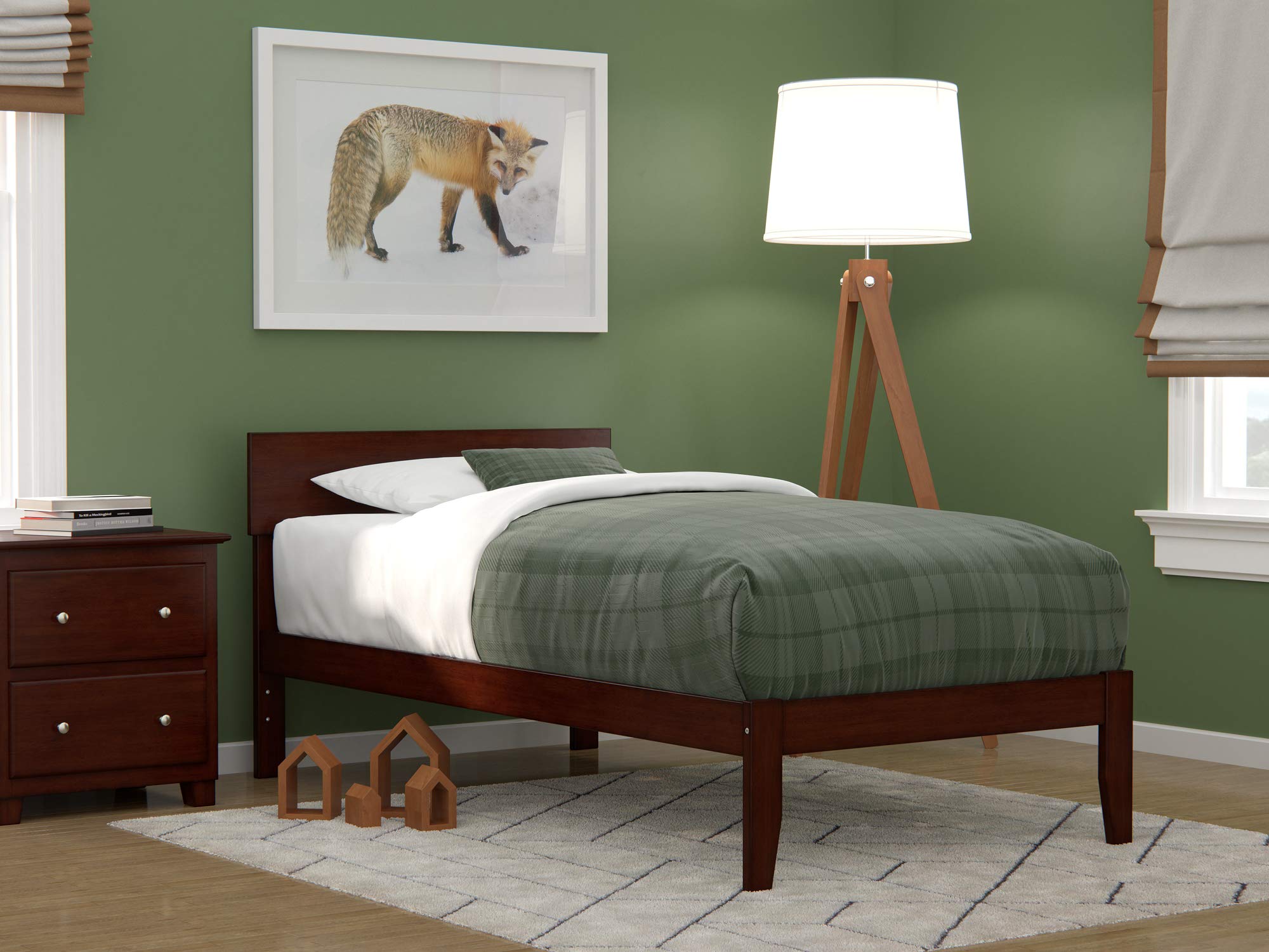 Boston Twin Bed in Walnut