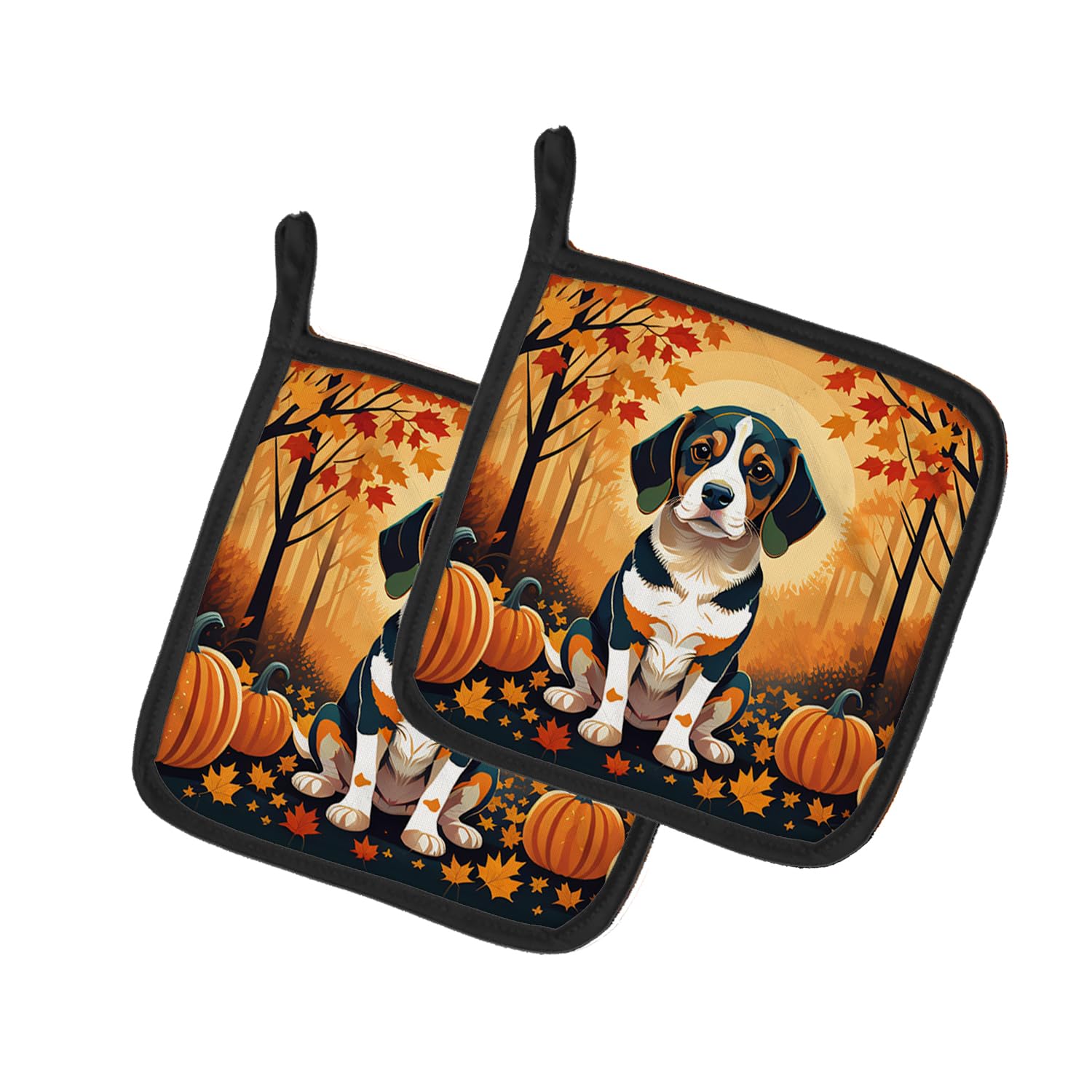 Beagle Fall Pair of Pot Holders