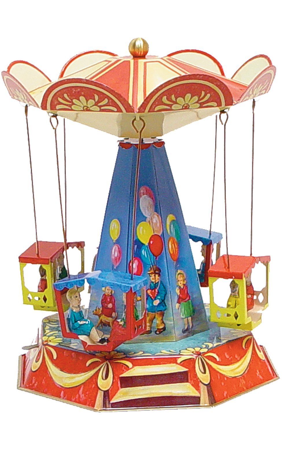 TIN WINDUP OLD CAROSEL EACH