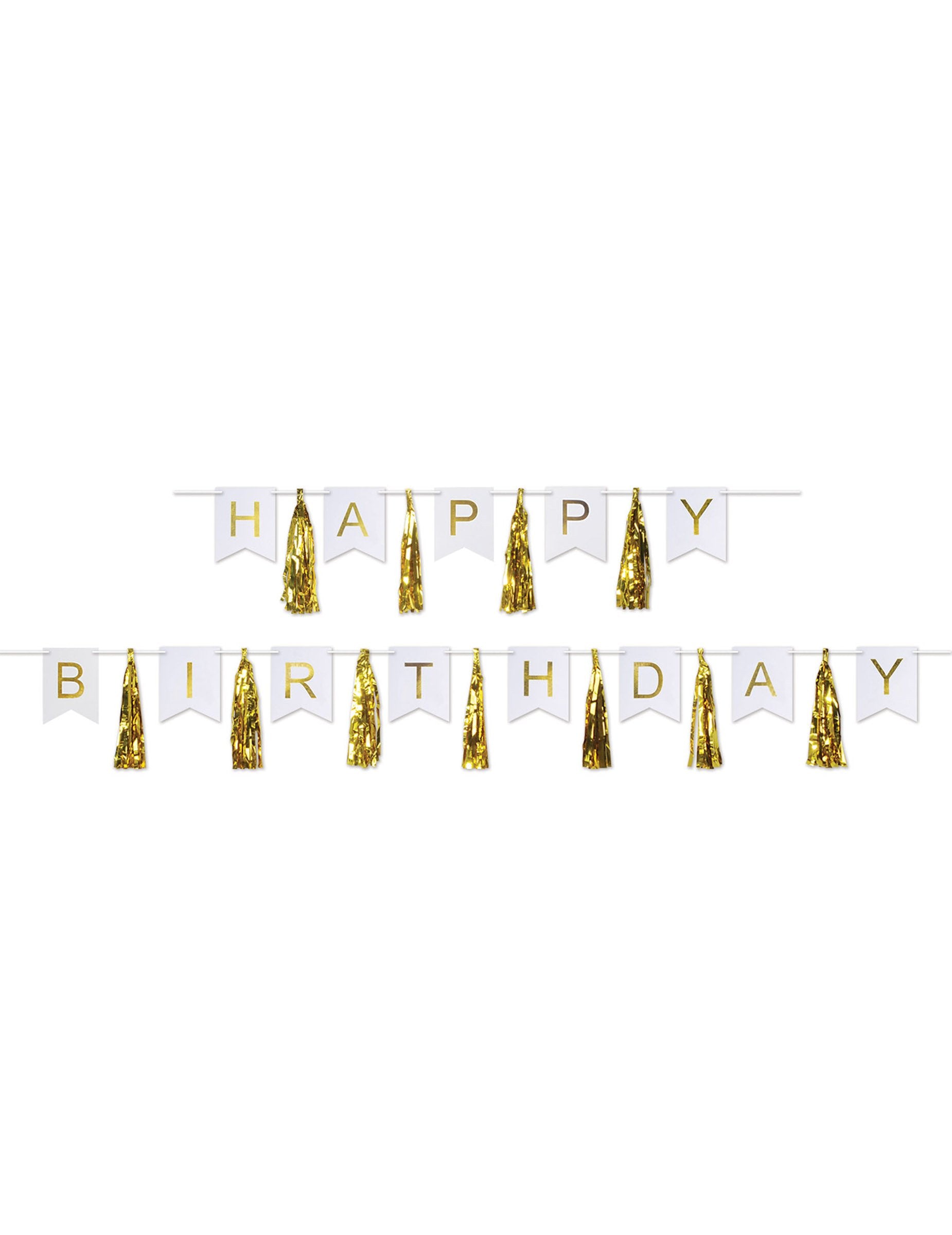 Happy Birthday Tassel Streamer, (Pack of 12)
