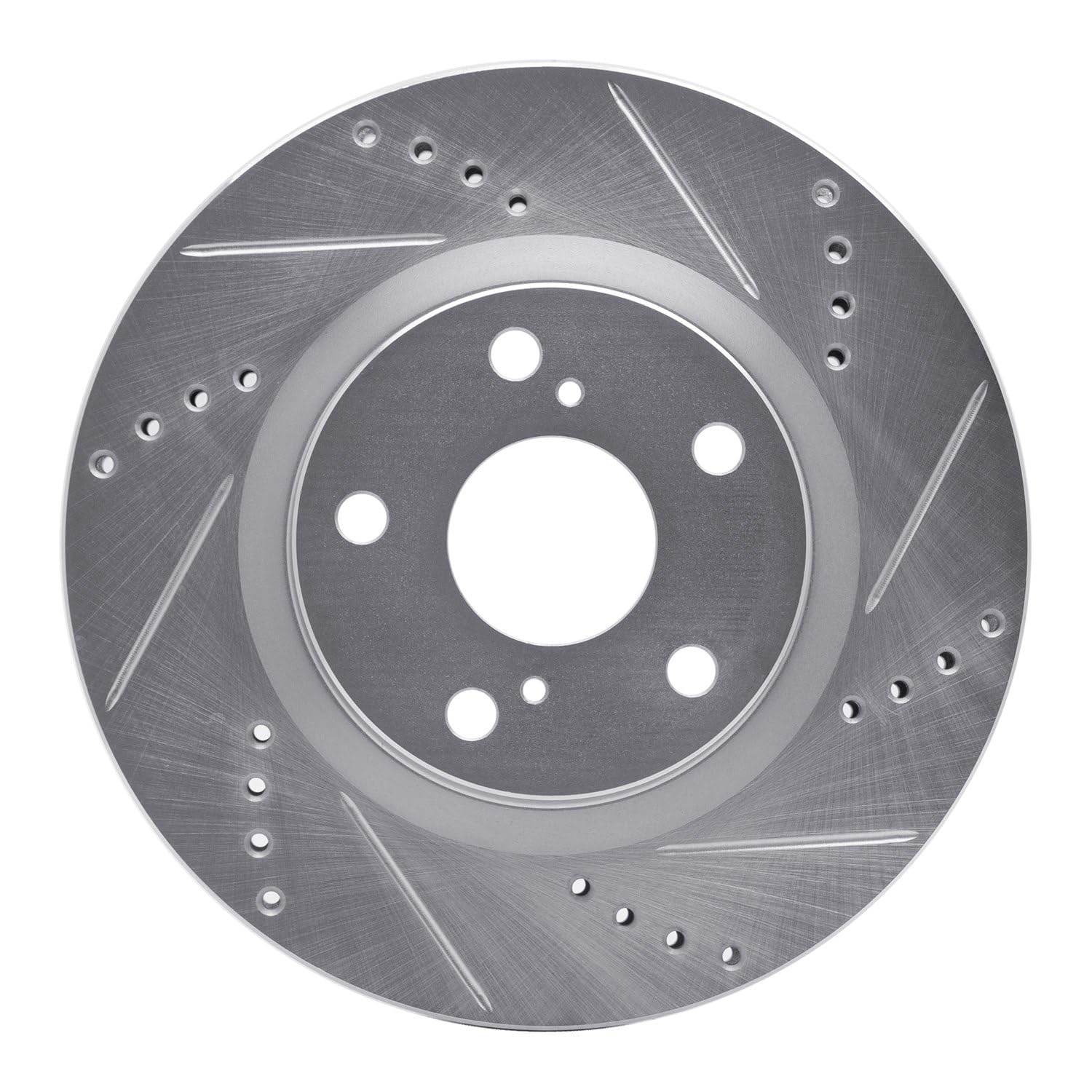 R1 Concepts Brake Rotor Drilled and Slotted Silver EDZ-92066R