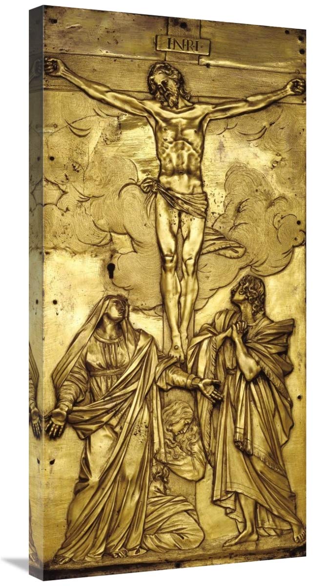 Tabernacle Door with the Crucifixion-Canvas Art-18x36”