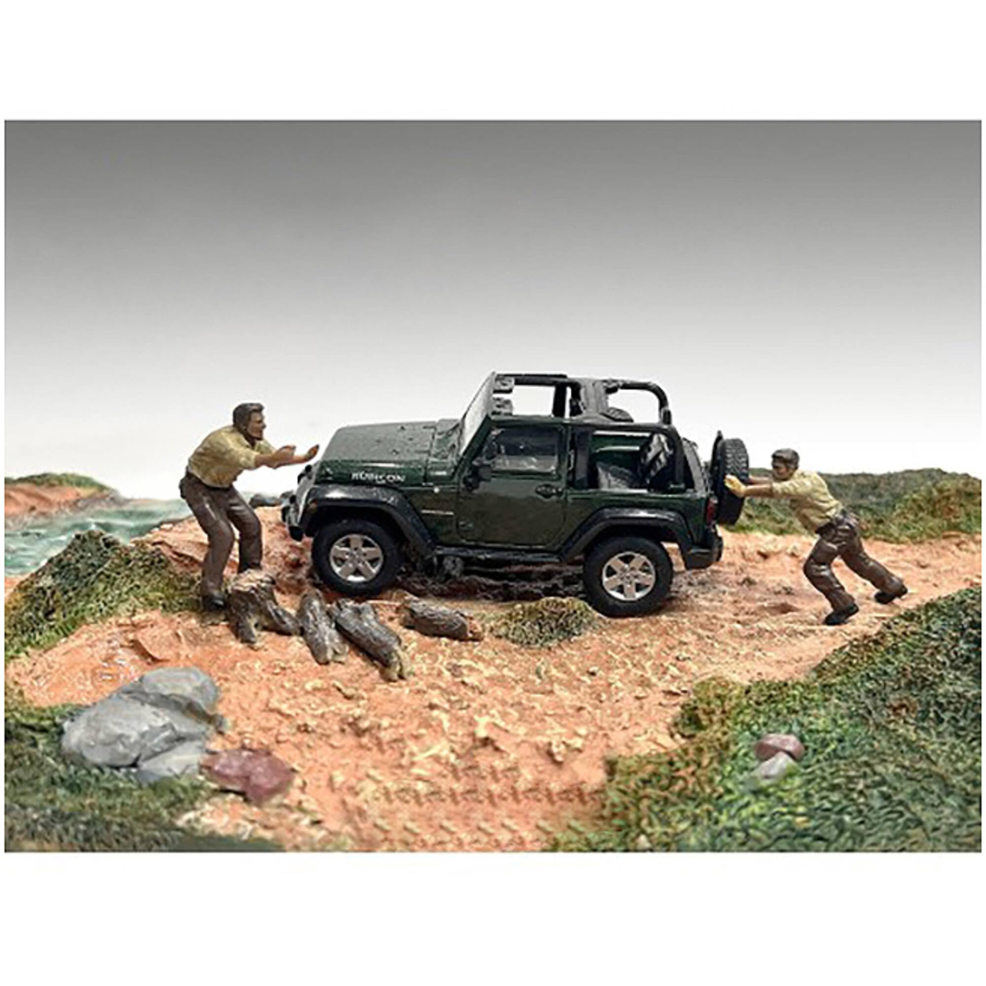 4X4 Mechanics 2 Piece Diecast Figure Set 3 for 1/43 Scale Models by American Diorama