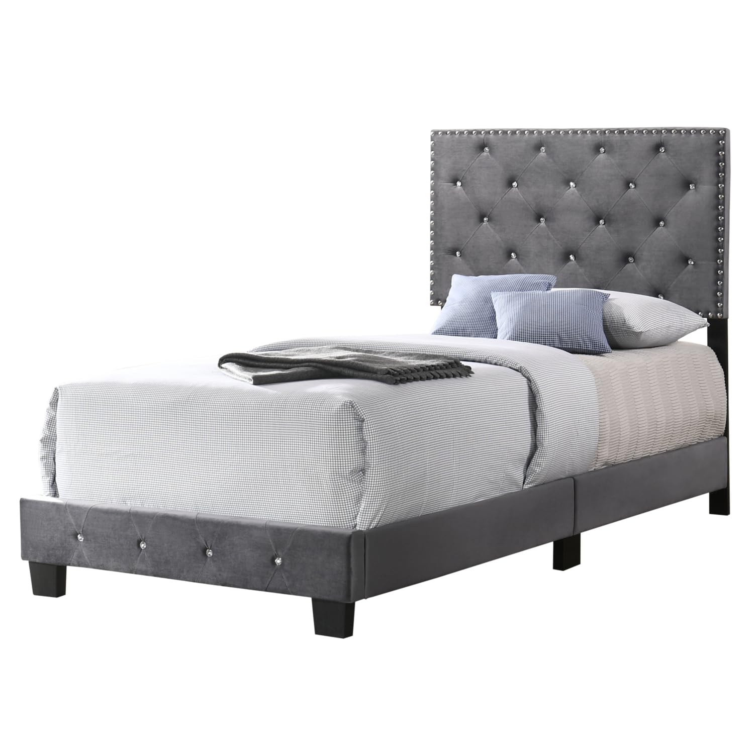 Suffolk Gray Twin Panel Bed