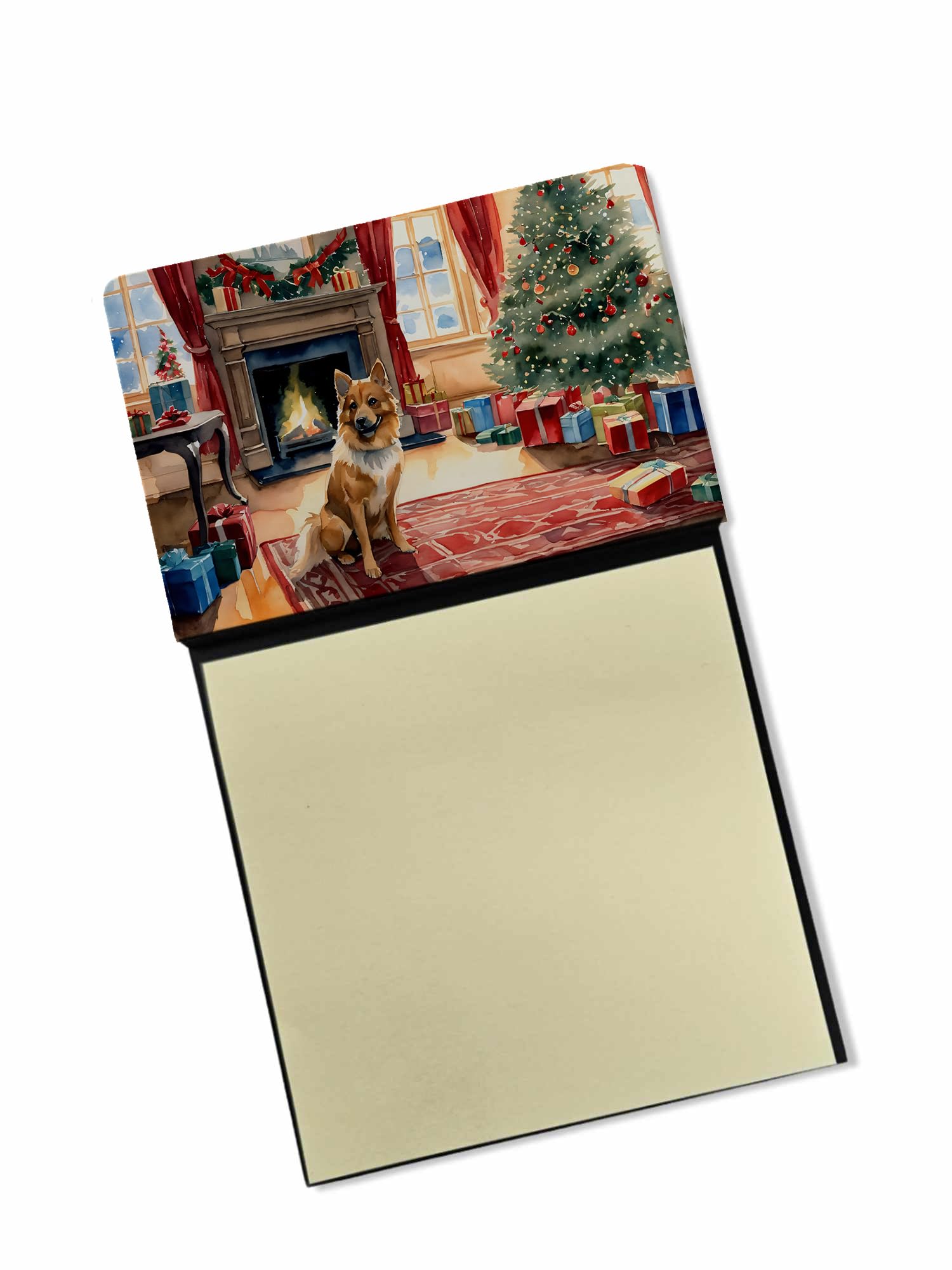 Finnish Spitz Cozy Christmas Sticky Note Holder