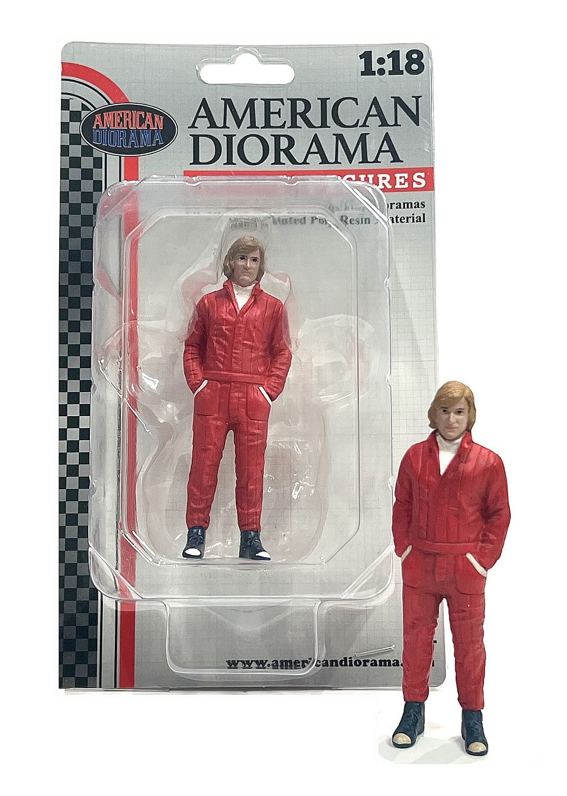 American Diorama Racing Legend 1970S Theme (Figure A) For 1/18 Scale Model Car Display Ad-76351