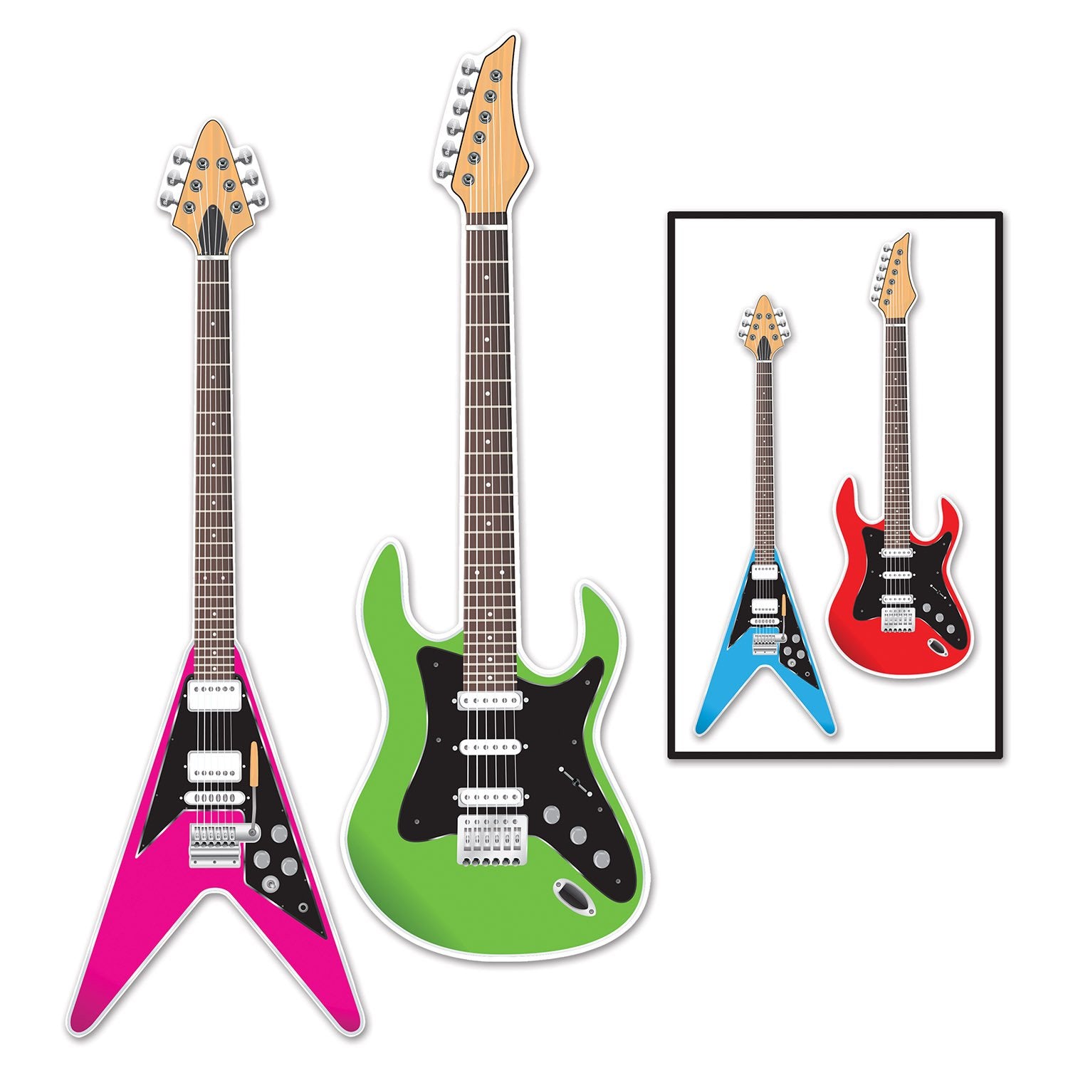 Guitar Cutouts (Pack of 12)