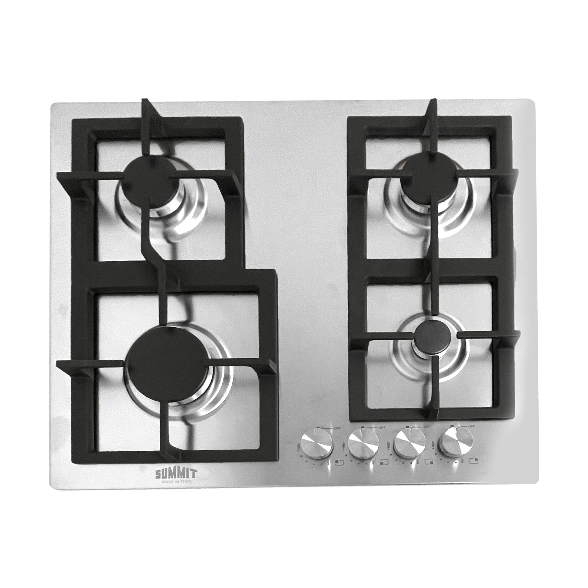 24 Wide 4-Burner Gas Cooktop In Stainless Steel