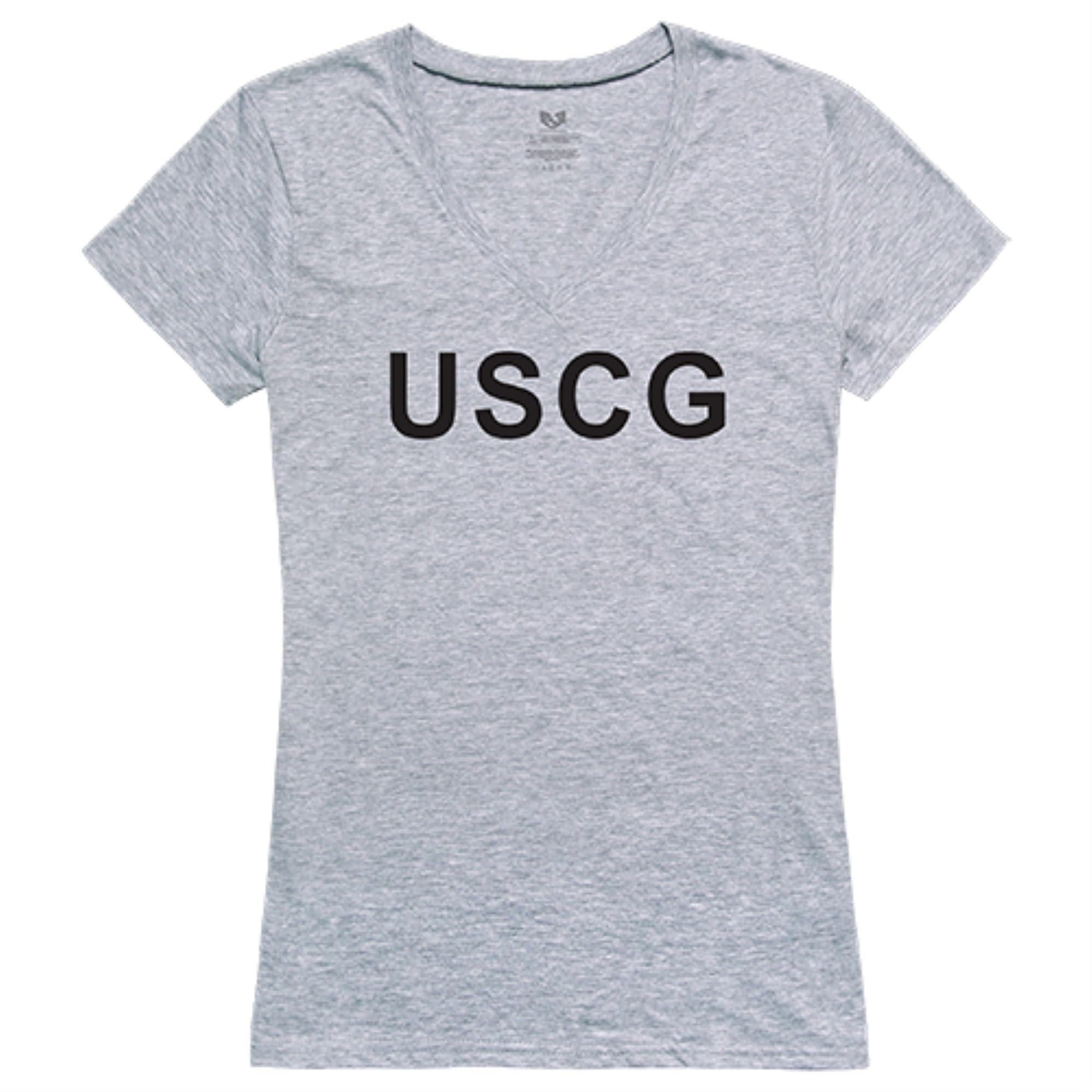 Graphic V-Neck, USCG, H.Grey, 2X