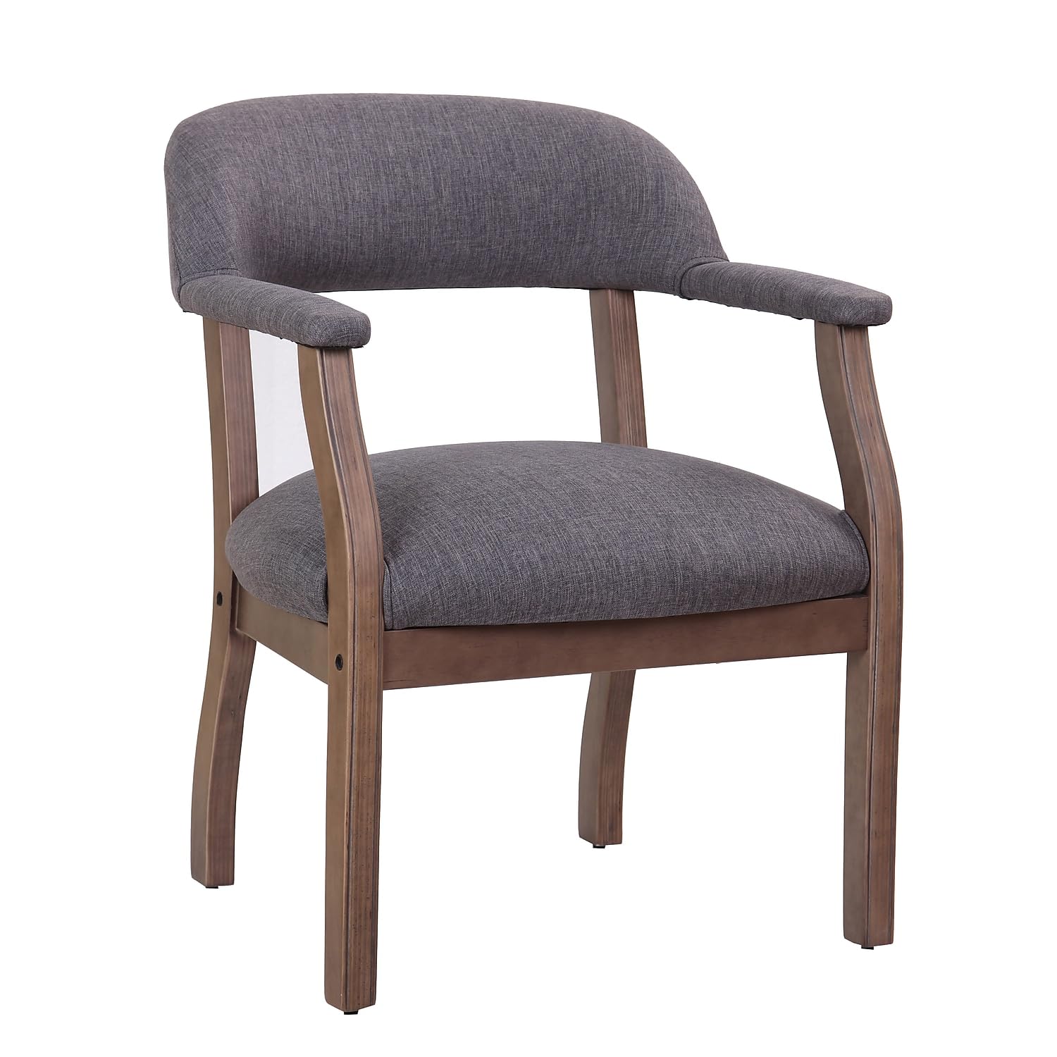 Boss Modern Captains Chair in Slate Grade Commercial Grade Linen