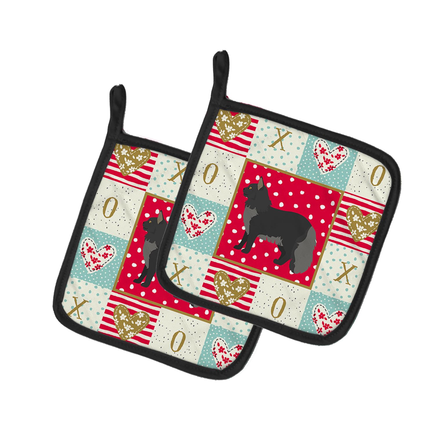 Maine Coon #2 Cat Love Pair of Pot Holders