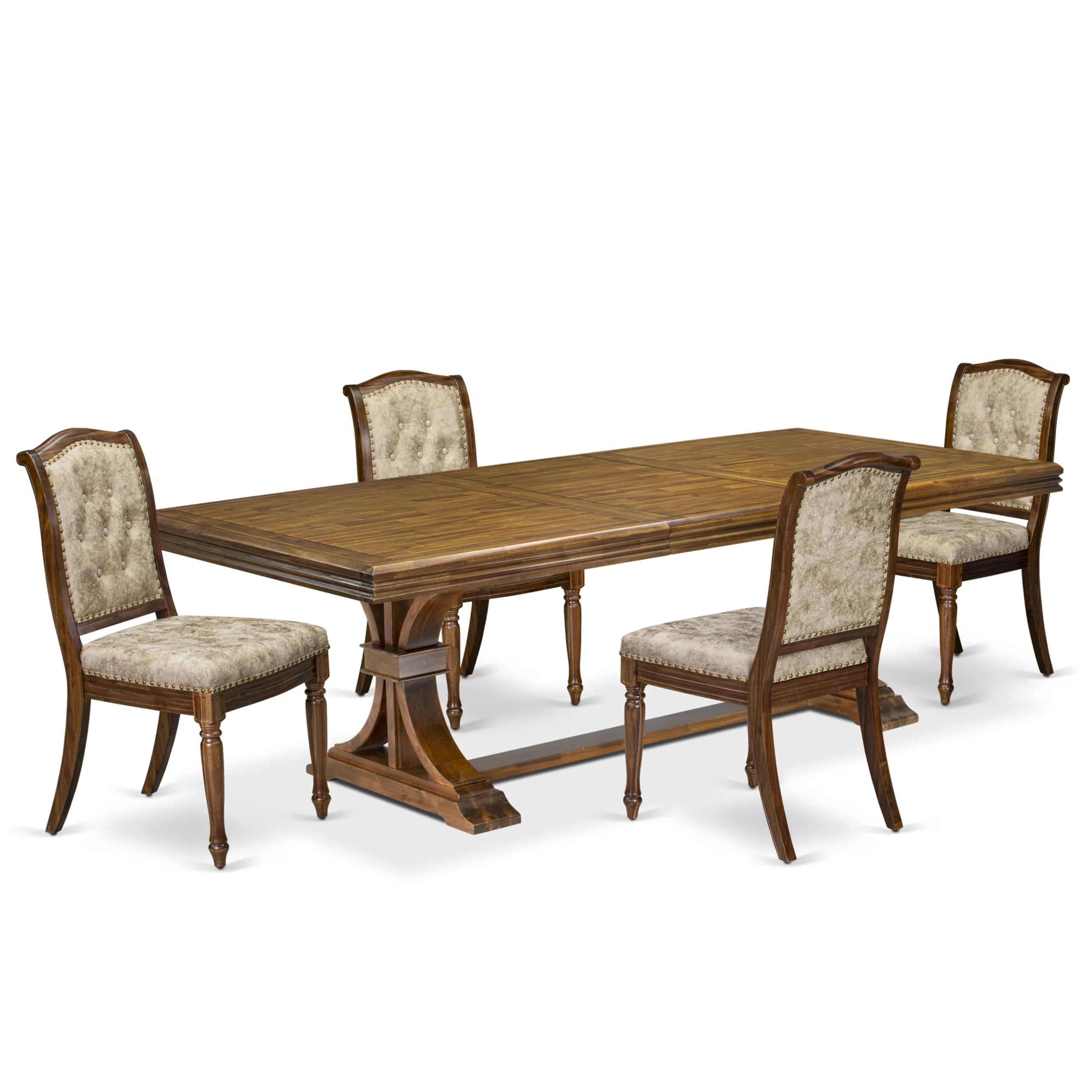 5 Pieces Kitchen table set a Rectangular Dining Table and 4 Dining Room Chairs