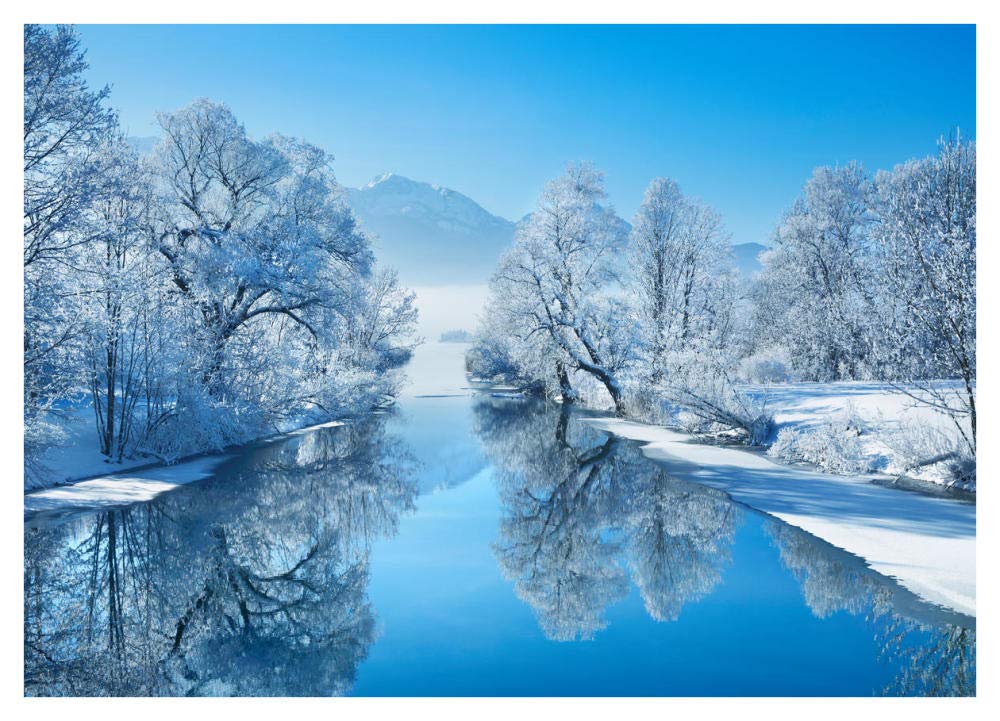 Winter landscape at Loisach, Germany-Paper Art-42x30”