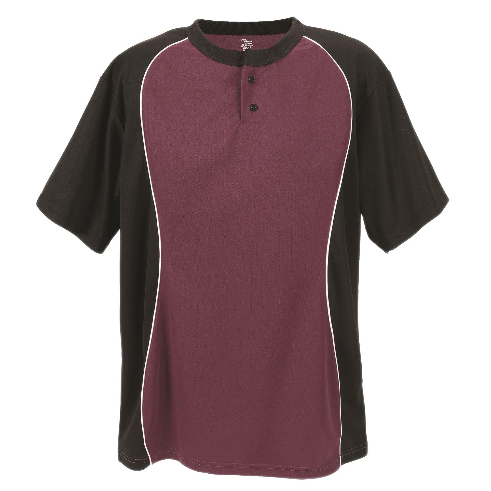 TWO BUTTON PLACKET-ADULT-MAROON-A3X