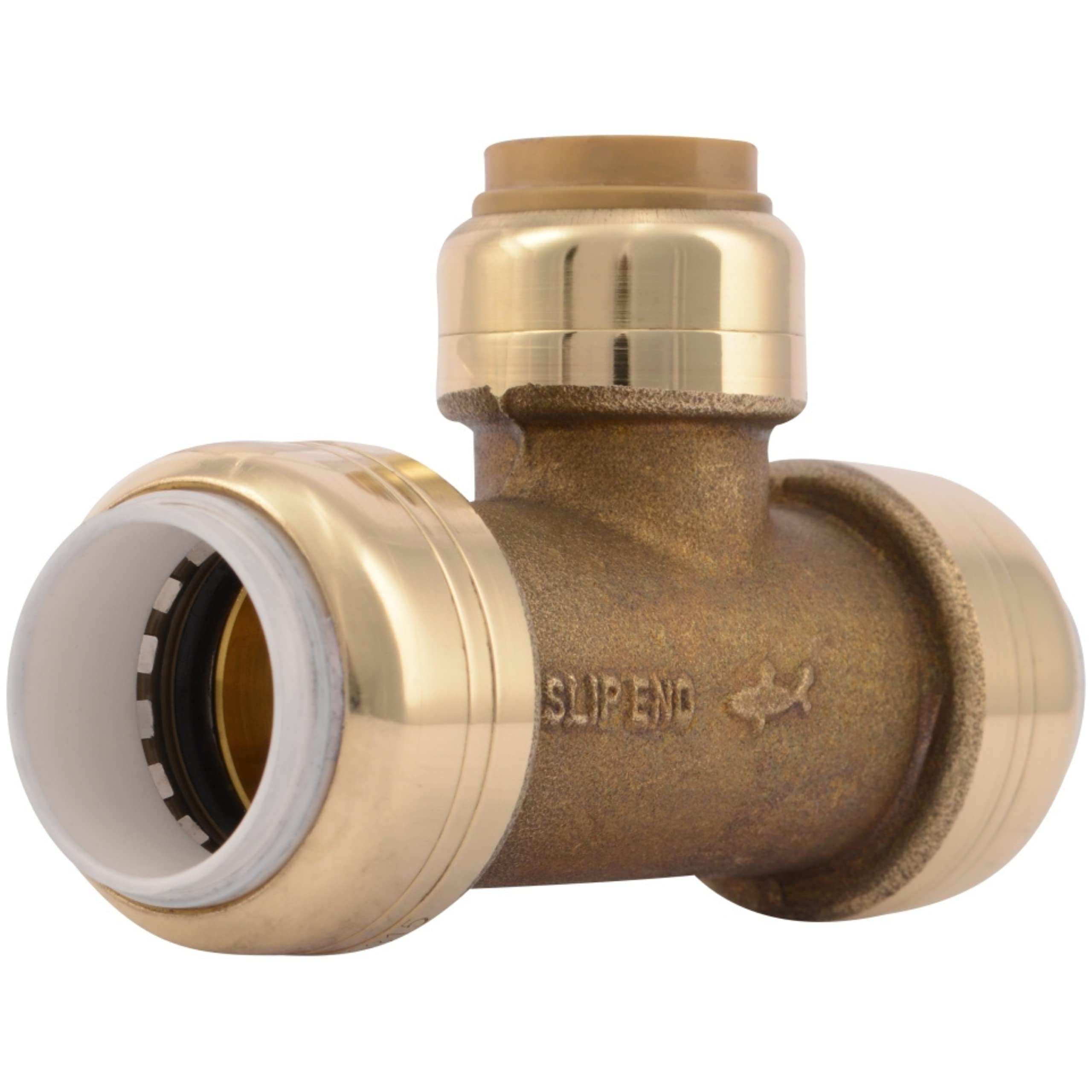 Sharkbite 12 Inch Pvc X 12 Inch Pvc X 12 Inch Cts Slip Tee, Push To Connect Brass Plumbing Fitting, Uip364A