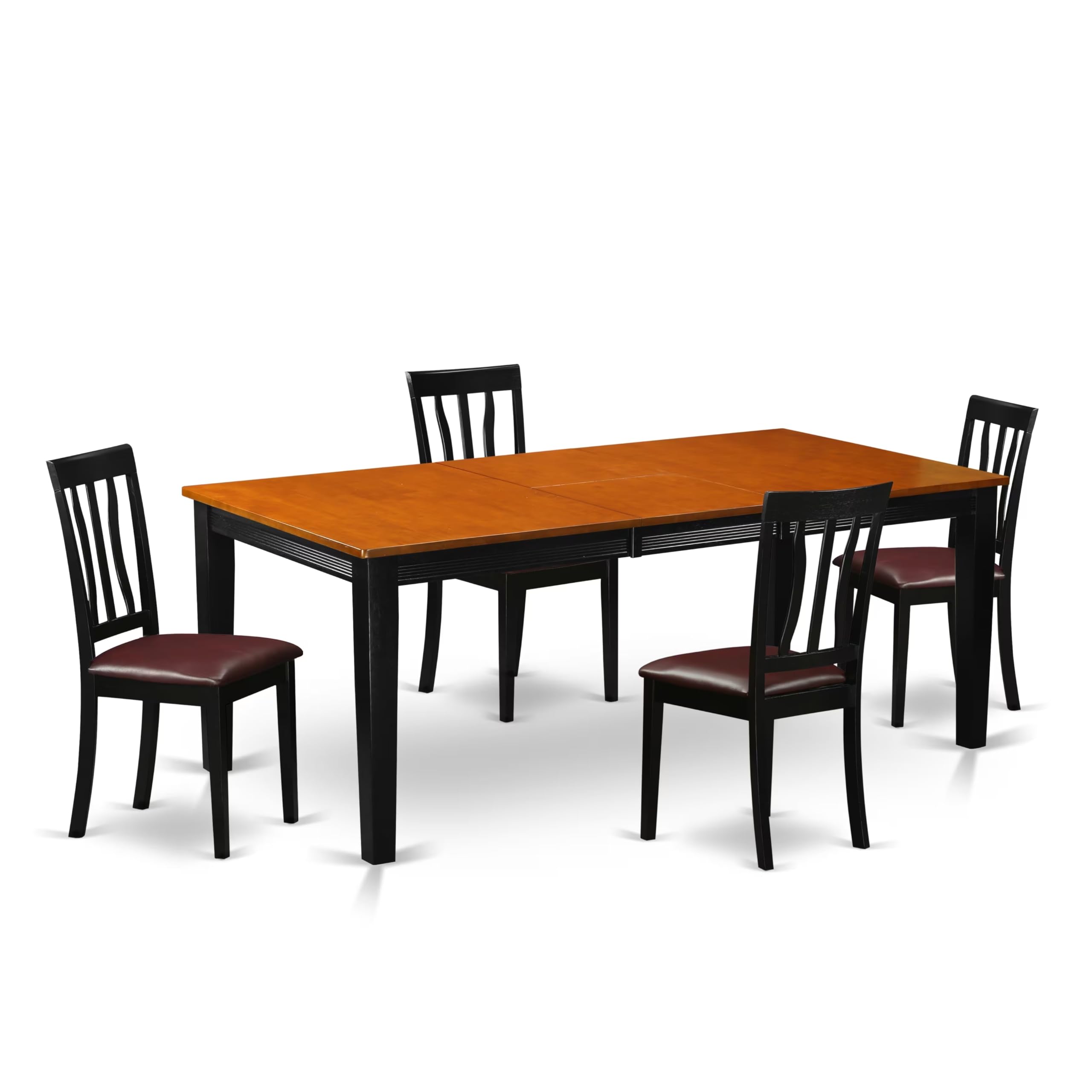 5  PC  Dining  set-Dining  Table  with  4  Wooden  Dining  Chairs