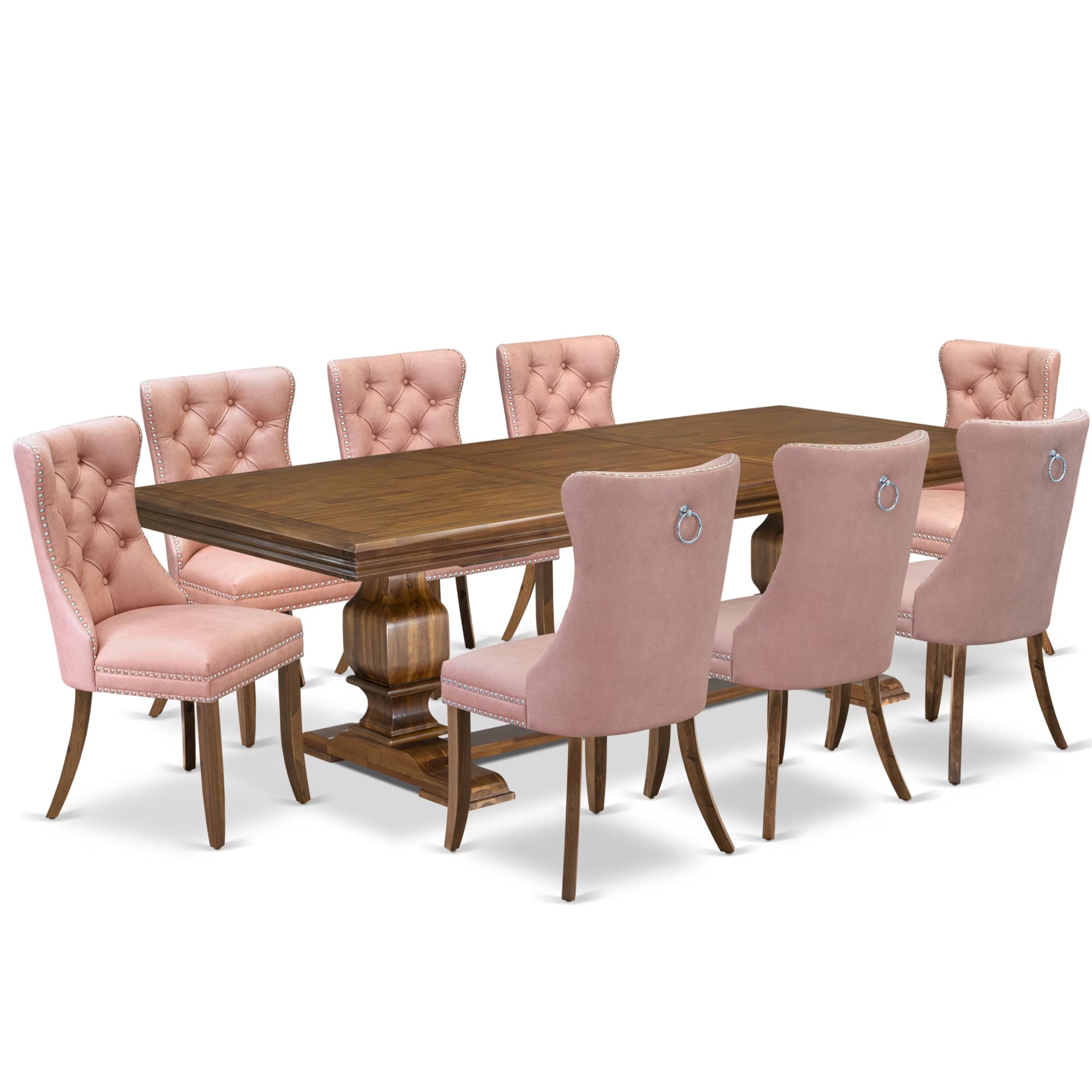 9 piece Mid Century Dining Table Set a Dining Table and 8 Kitchen Chairs