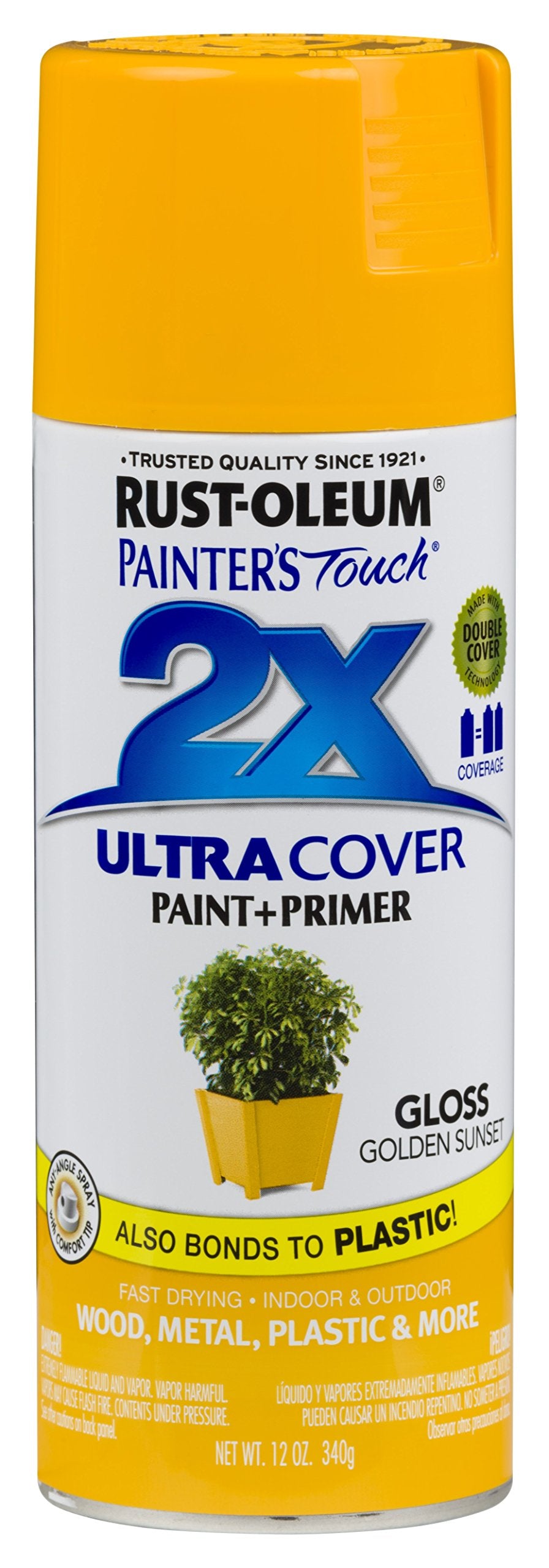Rust-Oleum 299910 Painter'S Touch 2X Ultra Cover, 12 Oz, Gloss Golden Sunset