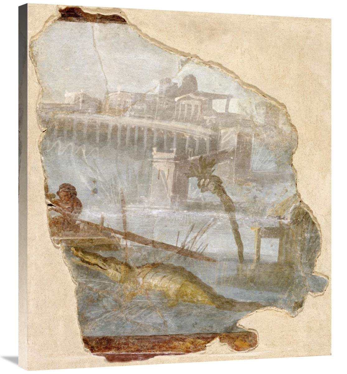 Fresco Fragment with Nilotic Landscape-Canvas Art-31.32x36”