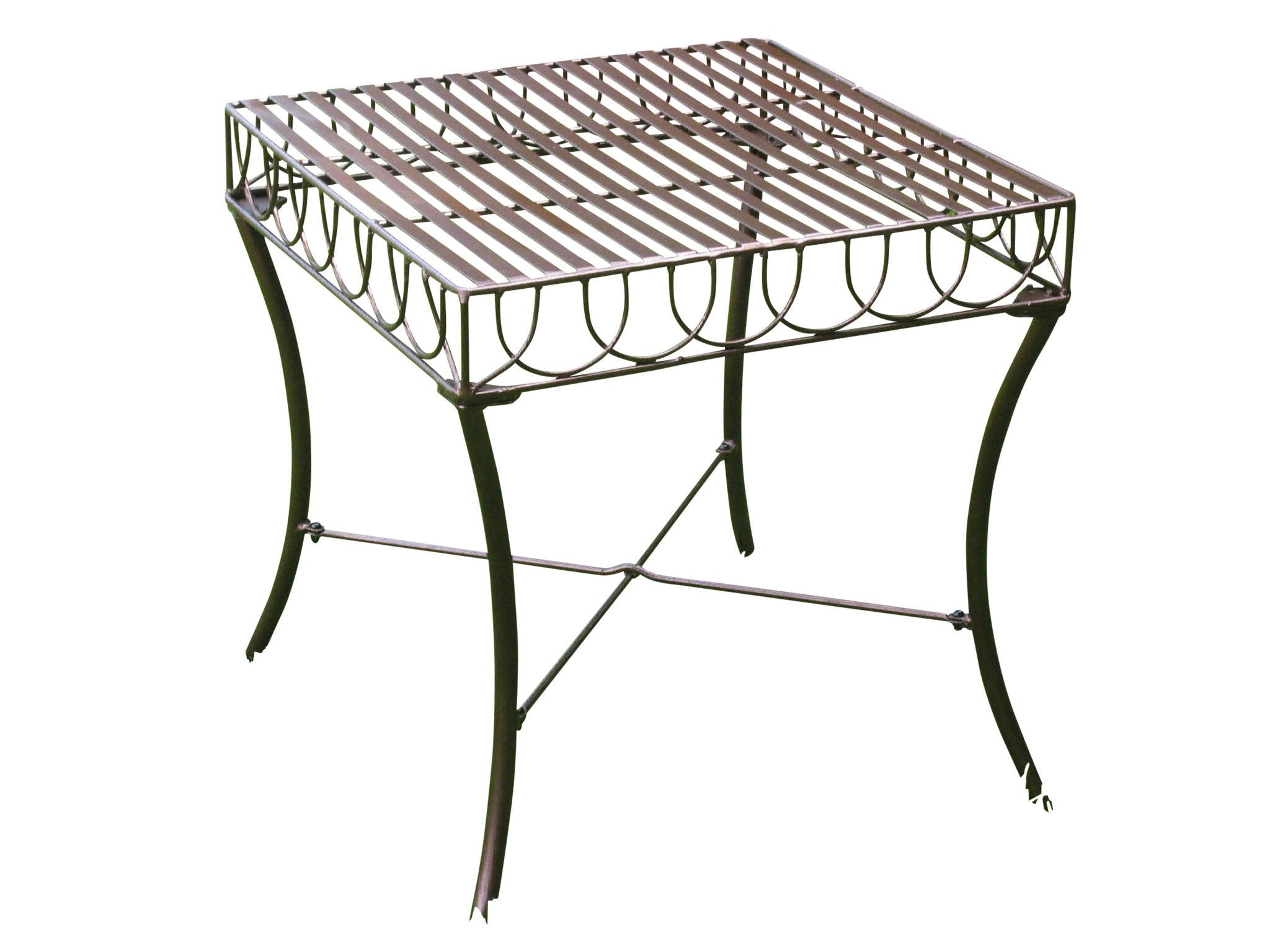 Sun Ray Iron Side Table - Hammered Bronze