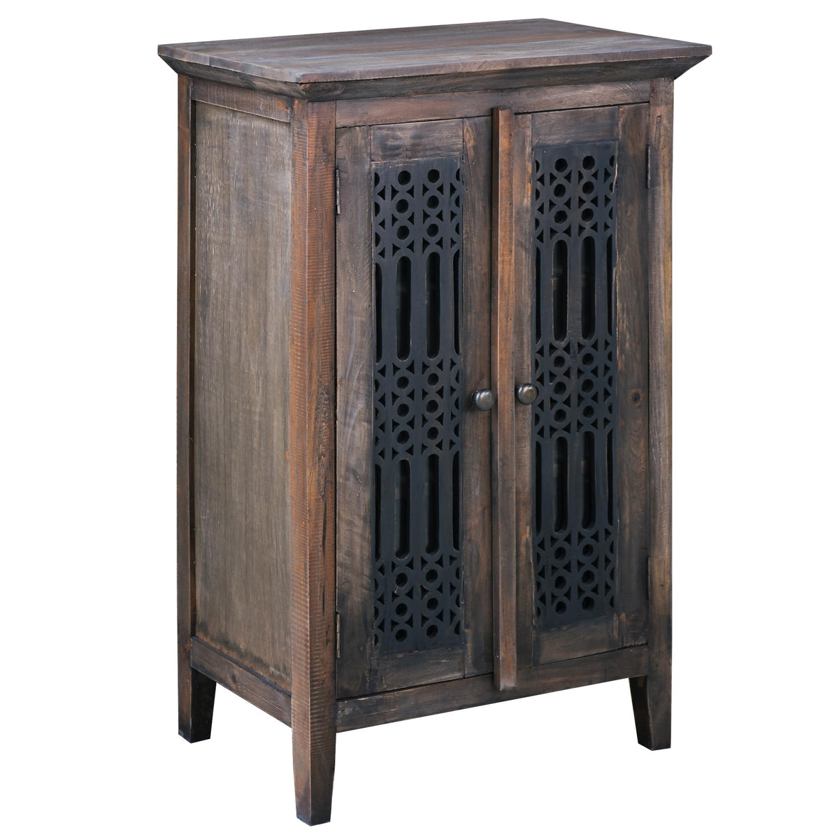 Sunset Trading Cottage Solid Wood Deco Carved Hall Cabinet | Distresse ...