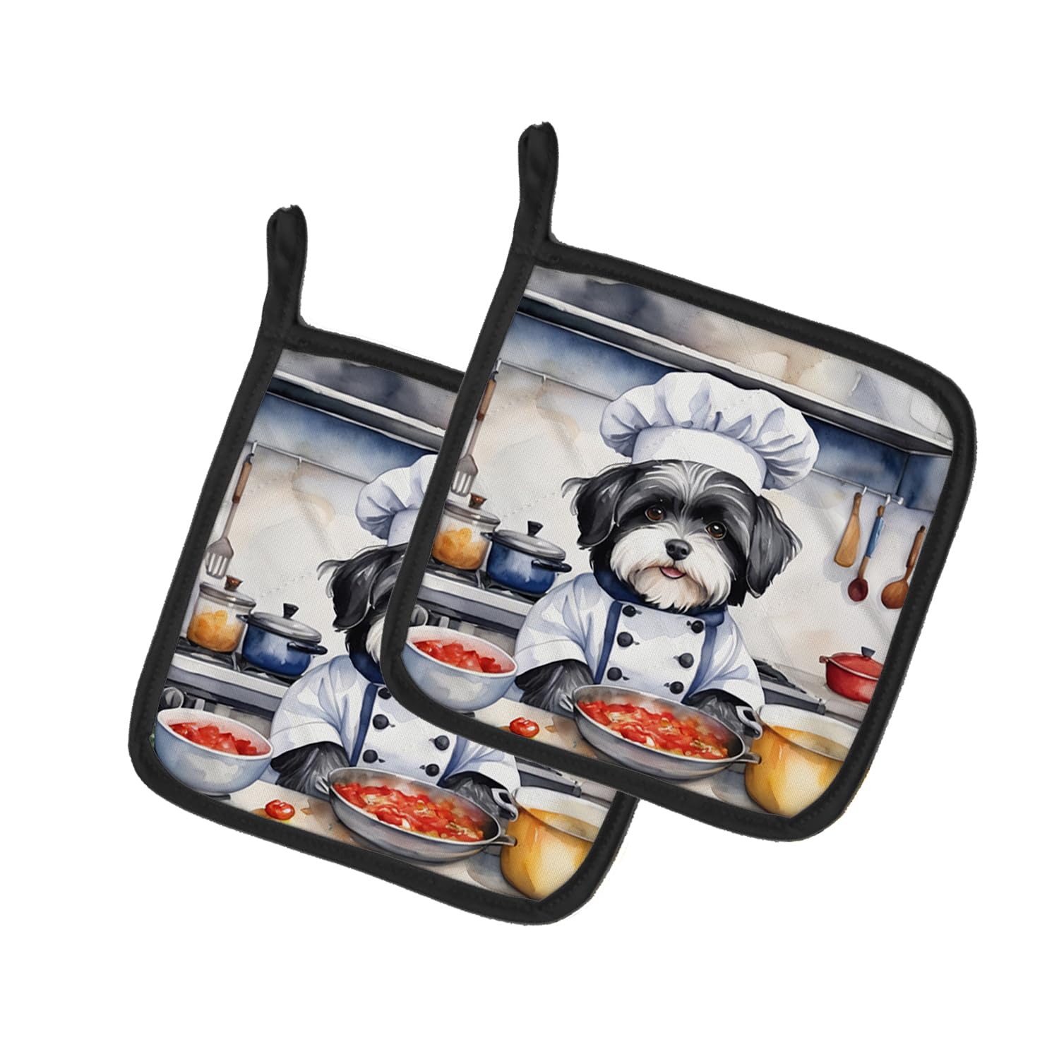 Havanese The Chef Pair of Pot Holders