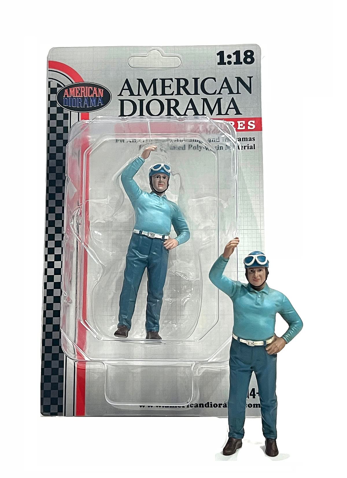 American Diorama Racing Legend 1950S Theme (Figure B) For 1/18 Scale Model Car Display Ad-76348