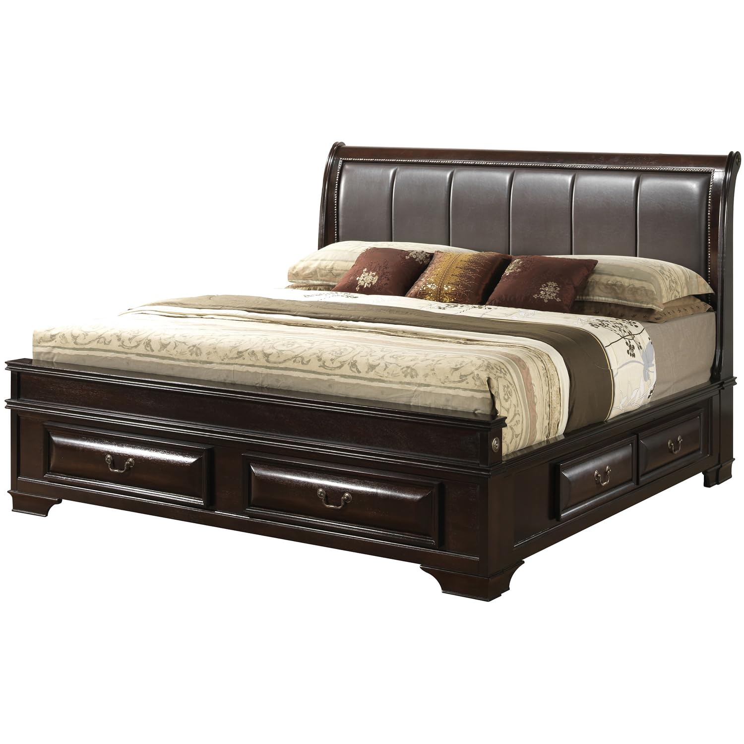 LaVita Cappuccino Queen Panel Beds