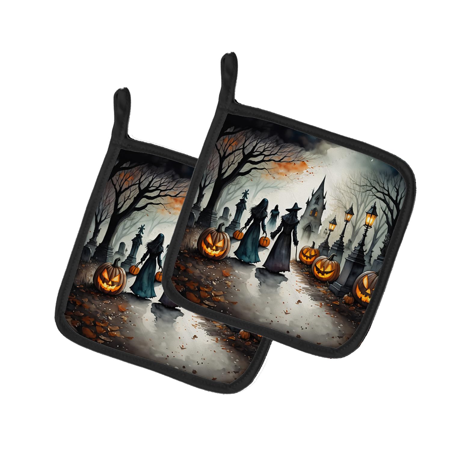 Vampires Spooky Halloween Pair of Pot Holders