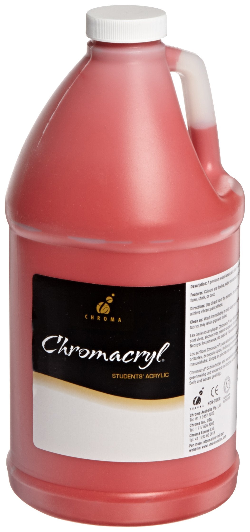 Chroma Chromacryl Premium Acrylic Paint - 1/2 Gallon - Set Of 6 - Warm Colors