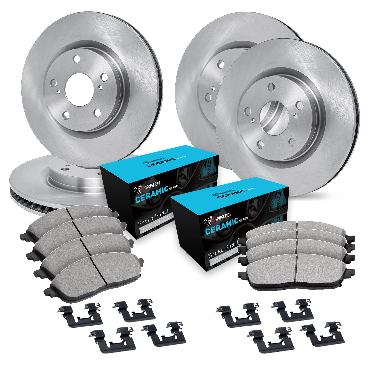 R1 Concepts Disc Brake Rotor Set with Ceramic Pads and Hardware WFWH2-03063