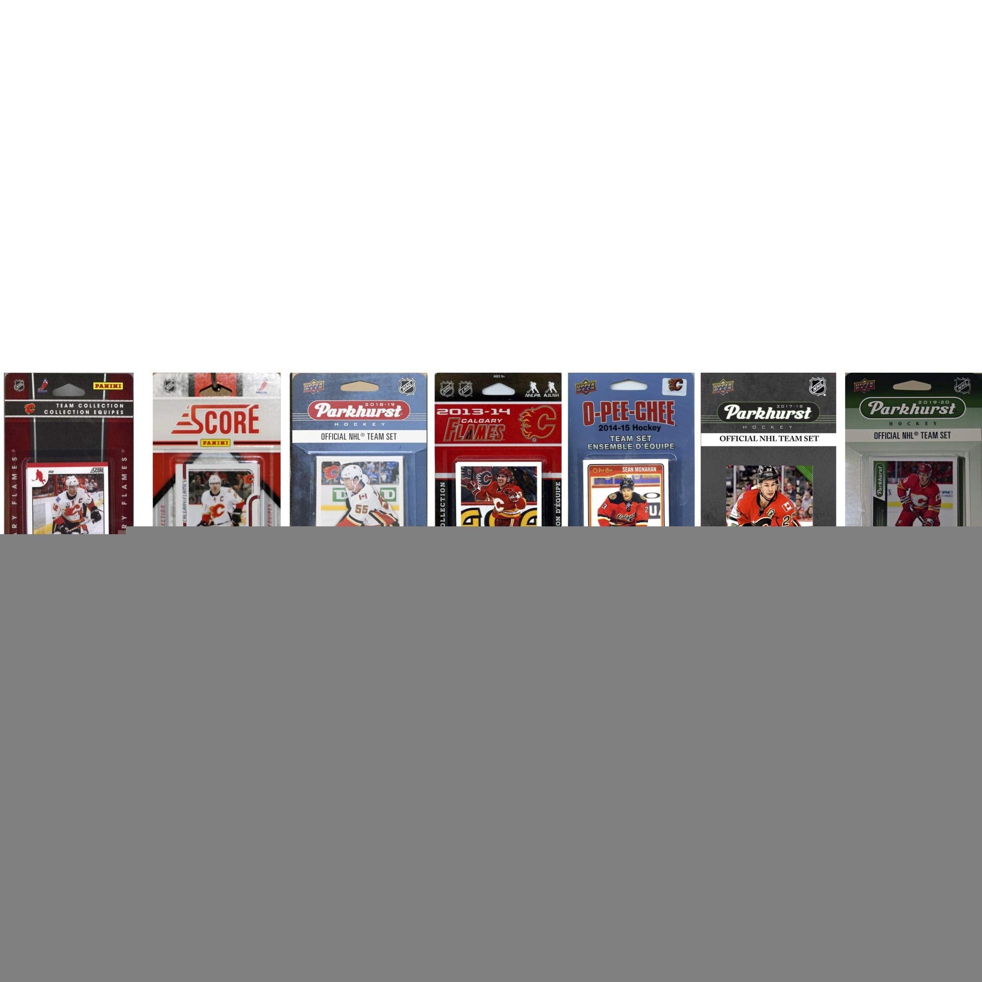 NHL Calgary Flames 7 Different Licensed Trading Card Team Sets
