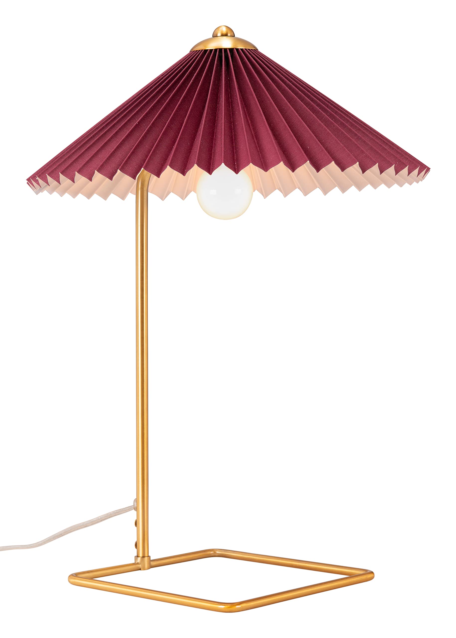 Charo Table Lamp Red and Gold